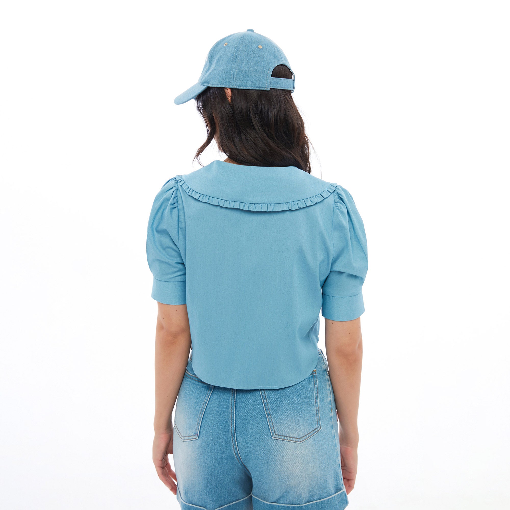 Little Dears Short Sleeve Blouse Blue