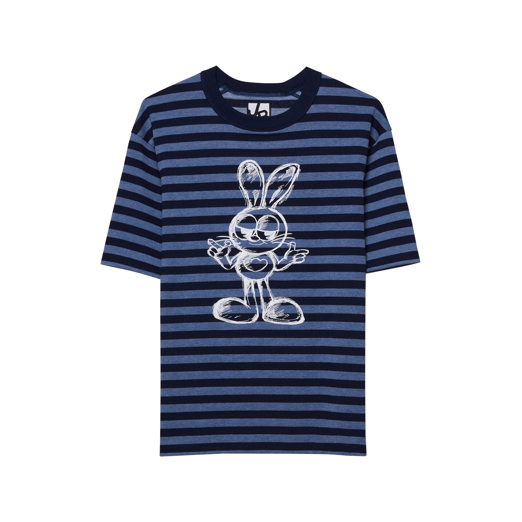 Sketched Bunny Striped Tee Multi Color