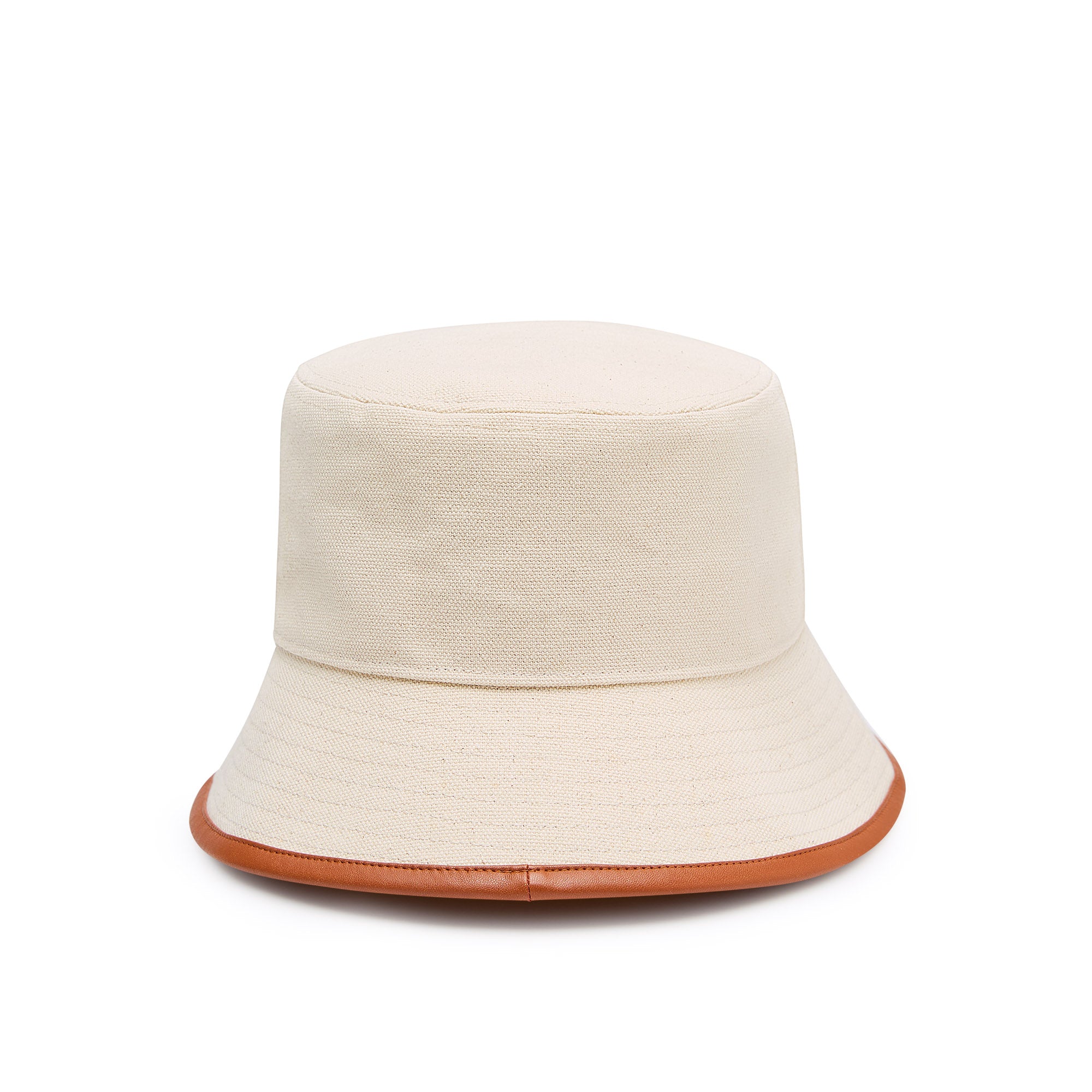 ハット MOLLIOLLI BUCKET LAMB bucket hat ivory MW5WAC02XIV Logo Embroidery Bucket Hat Cream