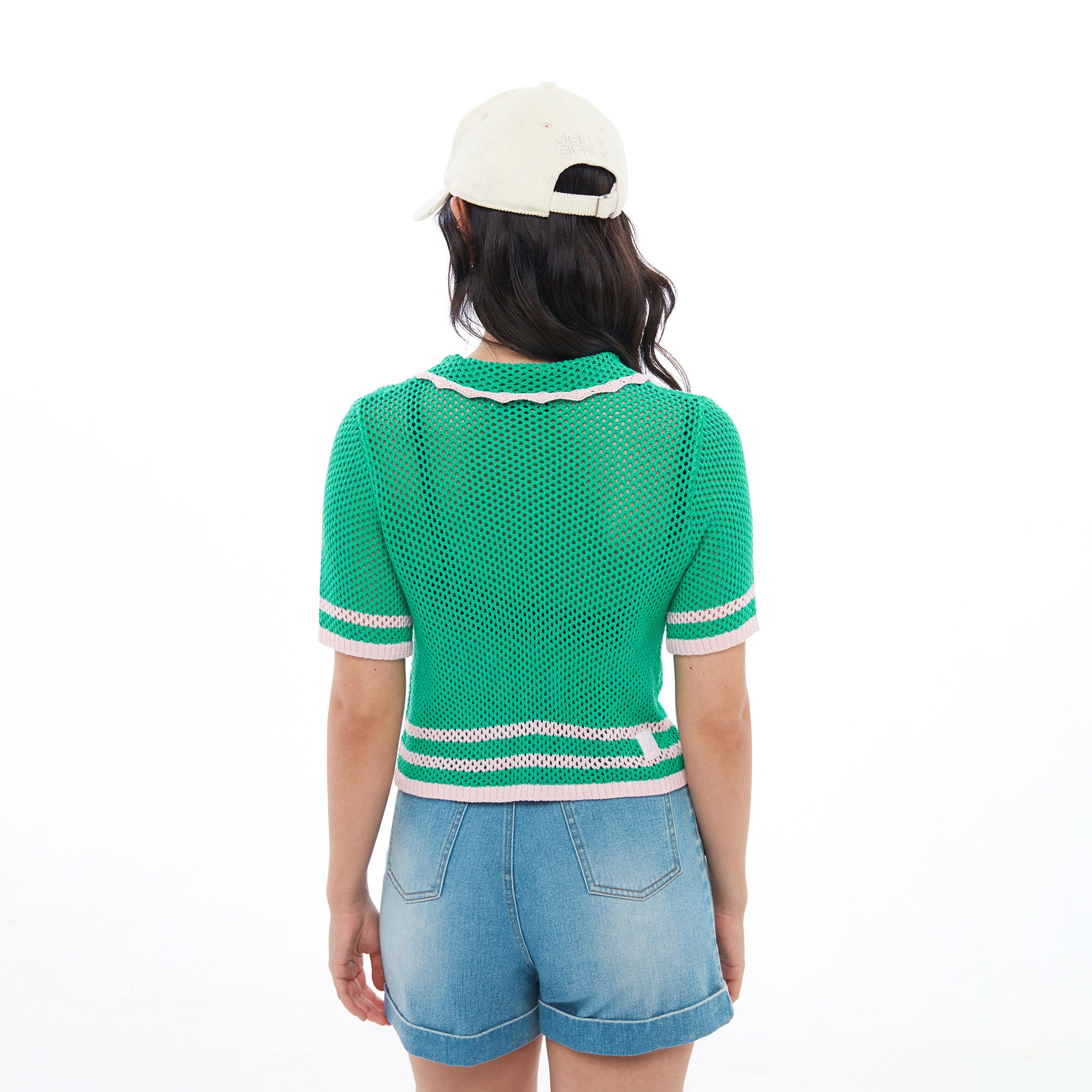 Sakura Crochet Shirt Green