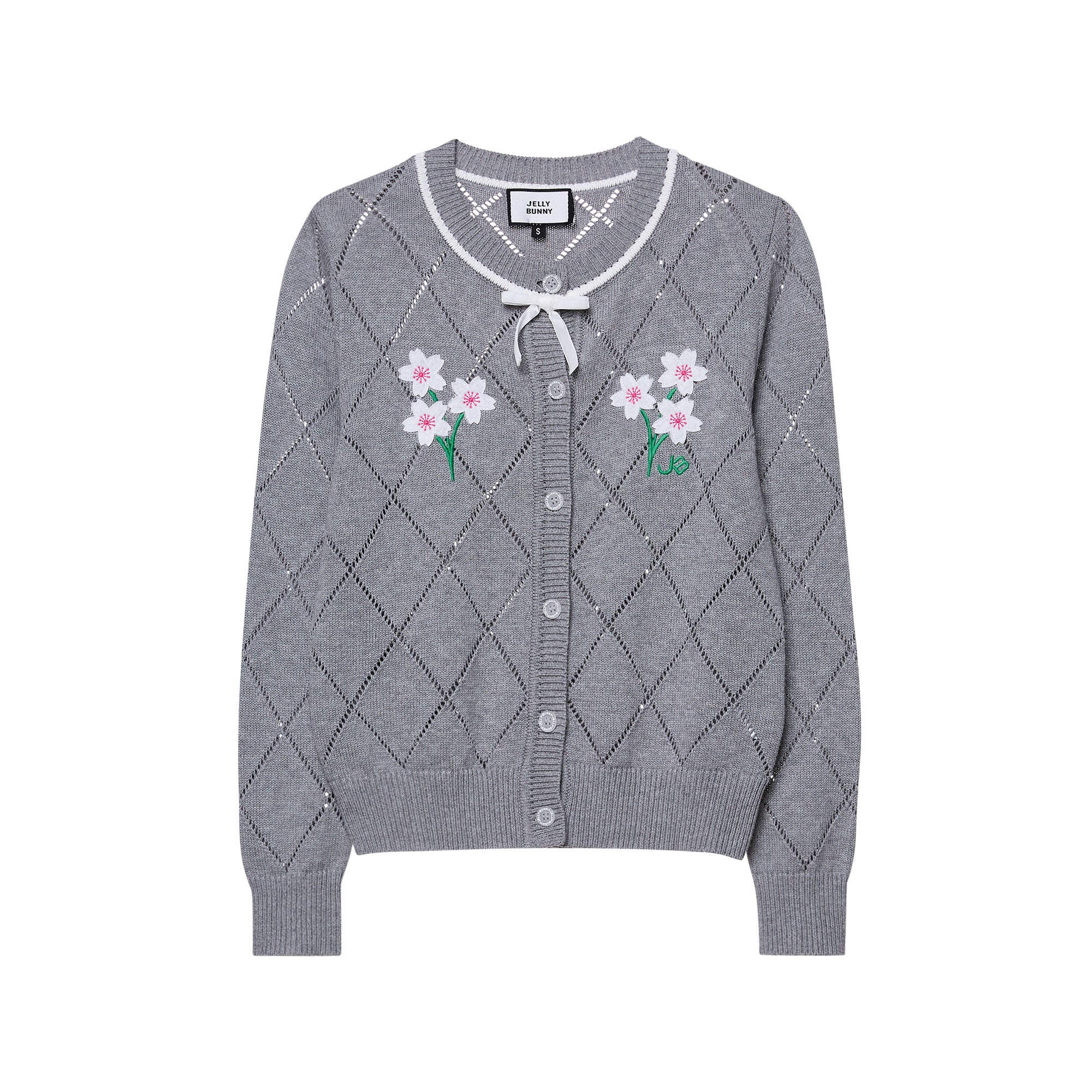 Sakura Long Sleeve Cardigan Grey