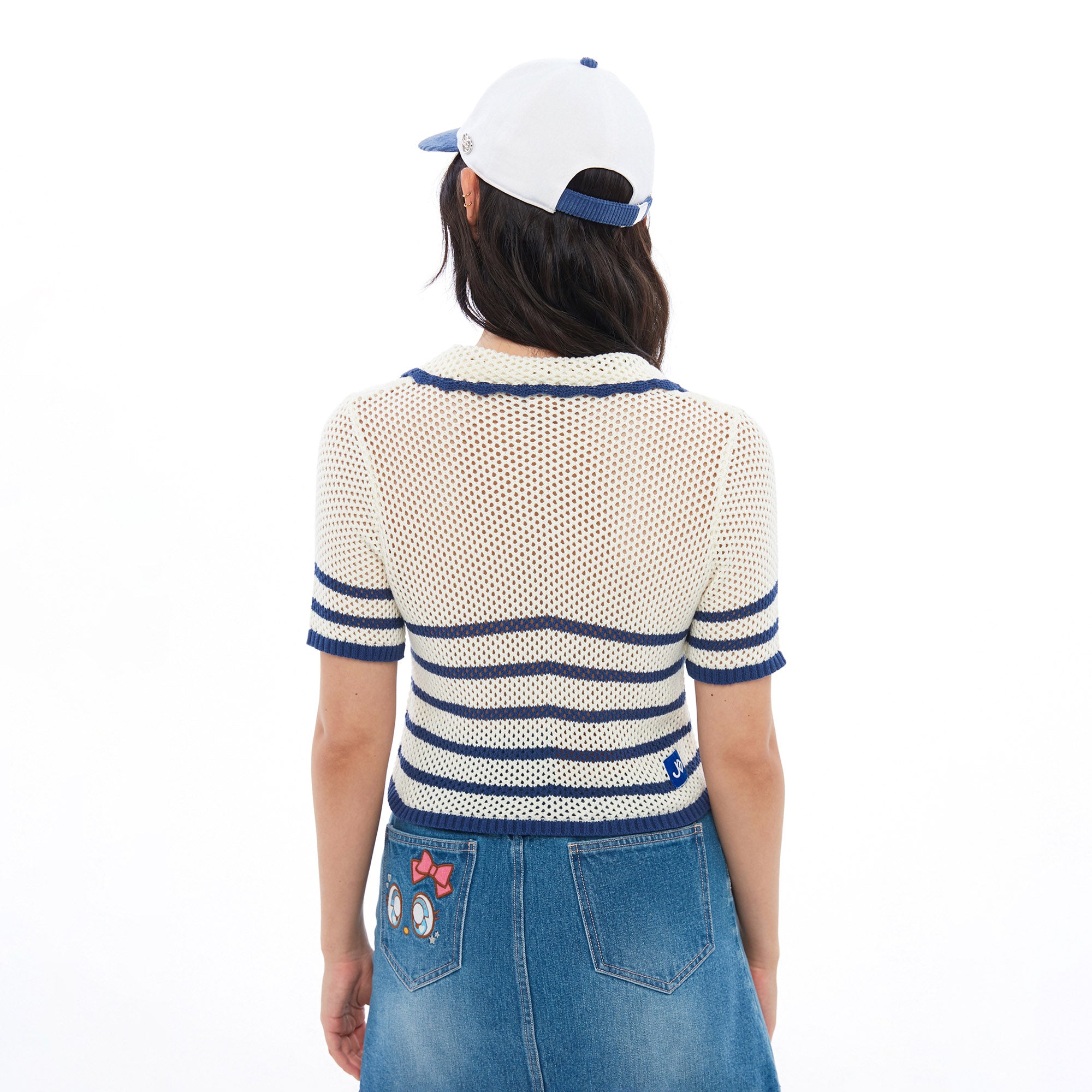 Little Dears Crochet Short Sleeve Shirt Multi Color