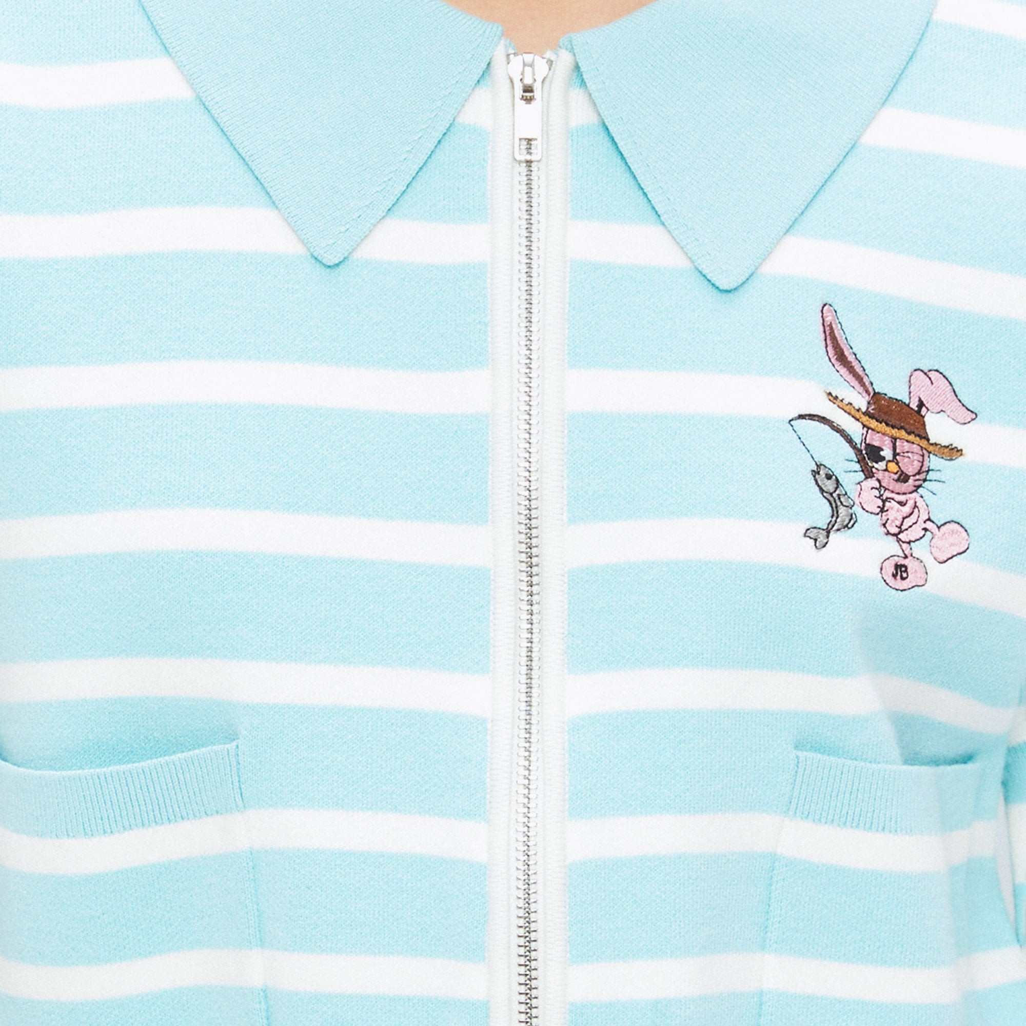 เสื้อถักแขนสั้นลายทาง Multi Color