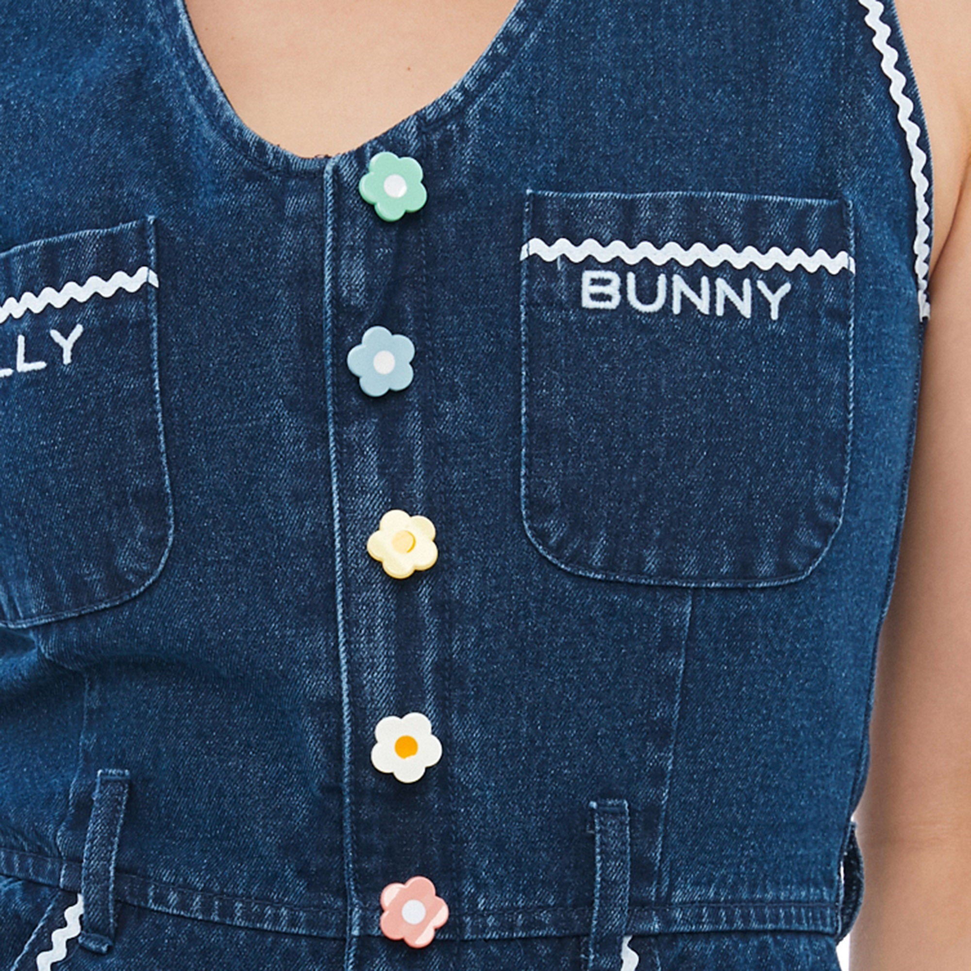 Sakura Denim Mini Dress Blue