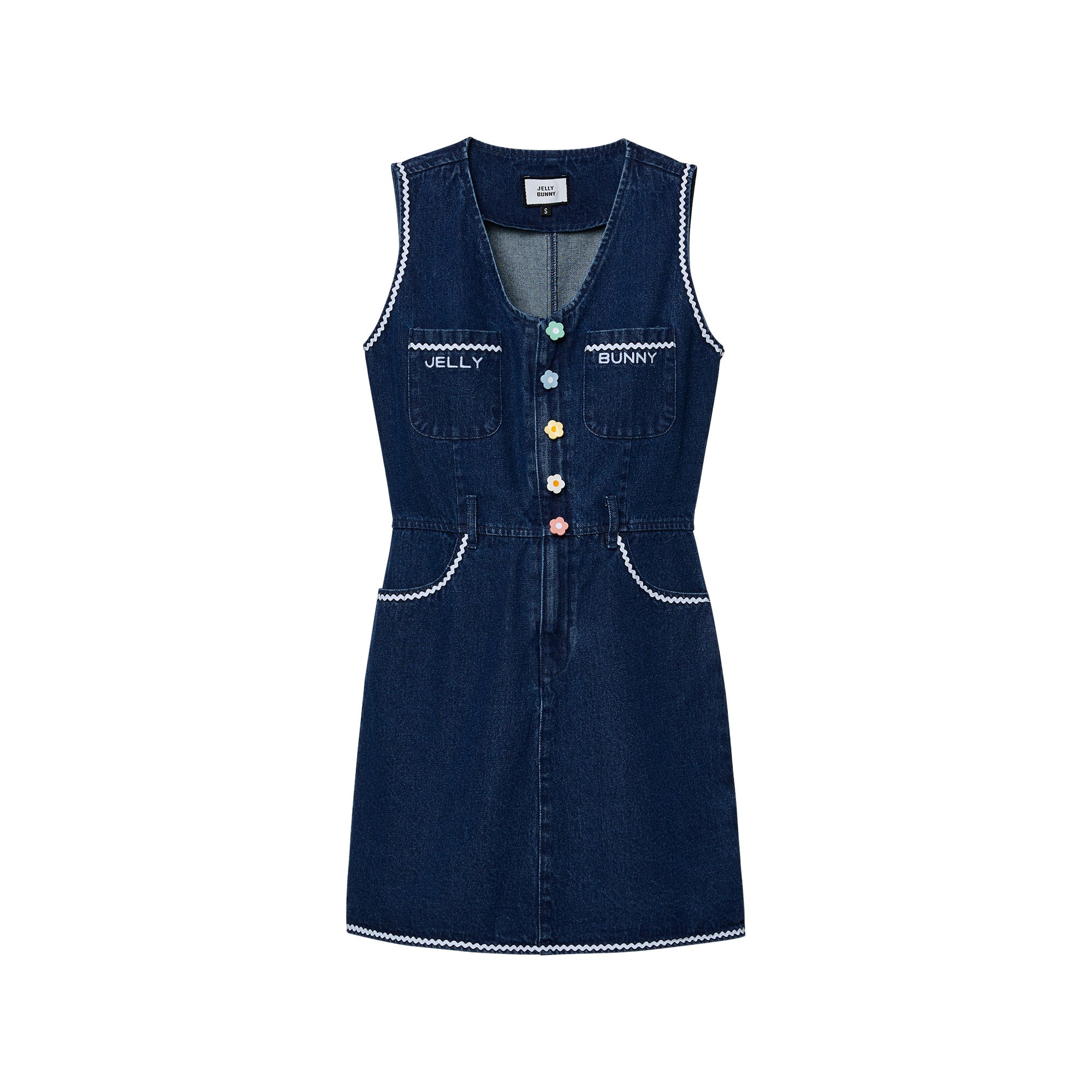 Sakura Denim Mini Dress Blue