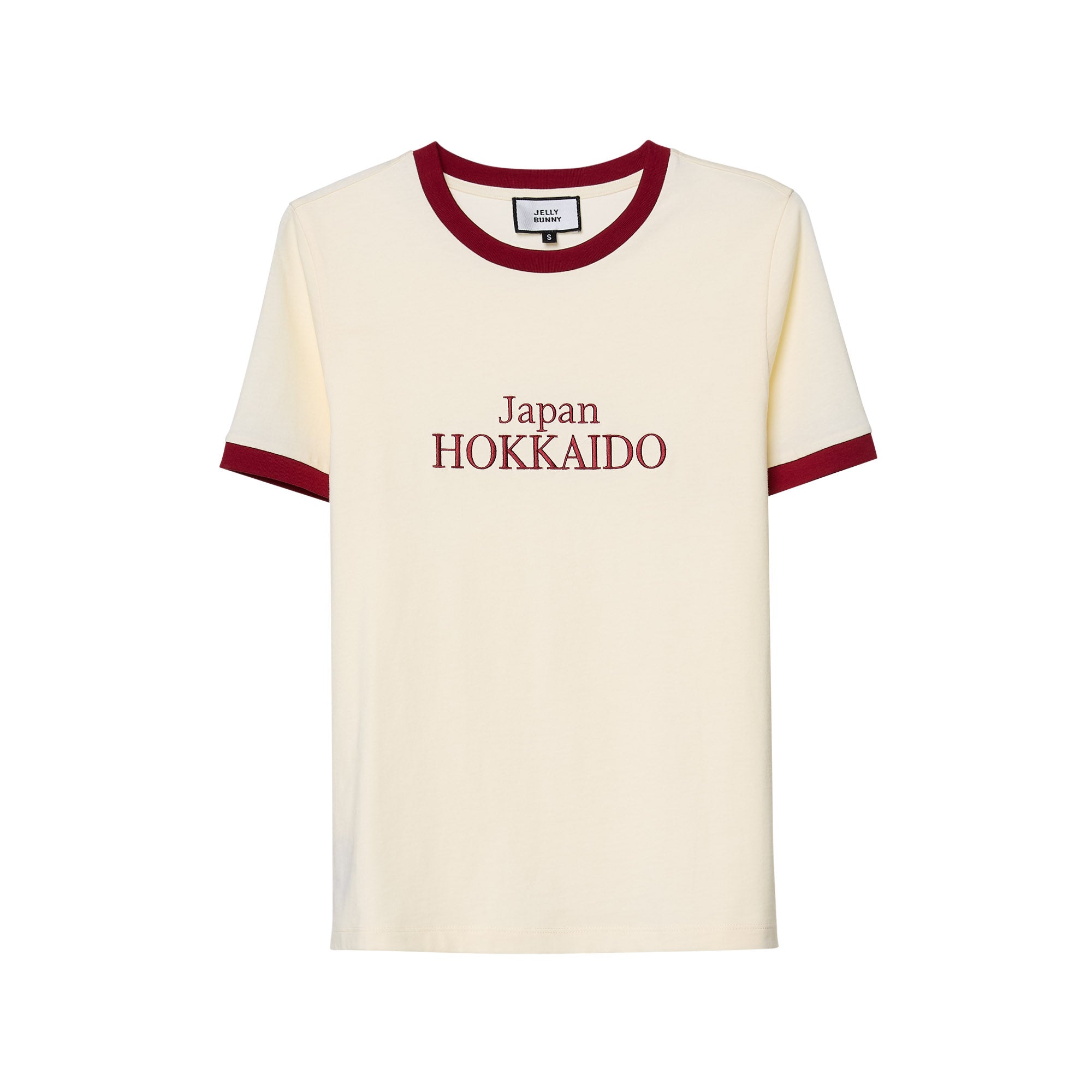 เสื้อแขนสั้นพิมพ์ลาย Cream