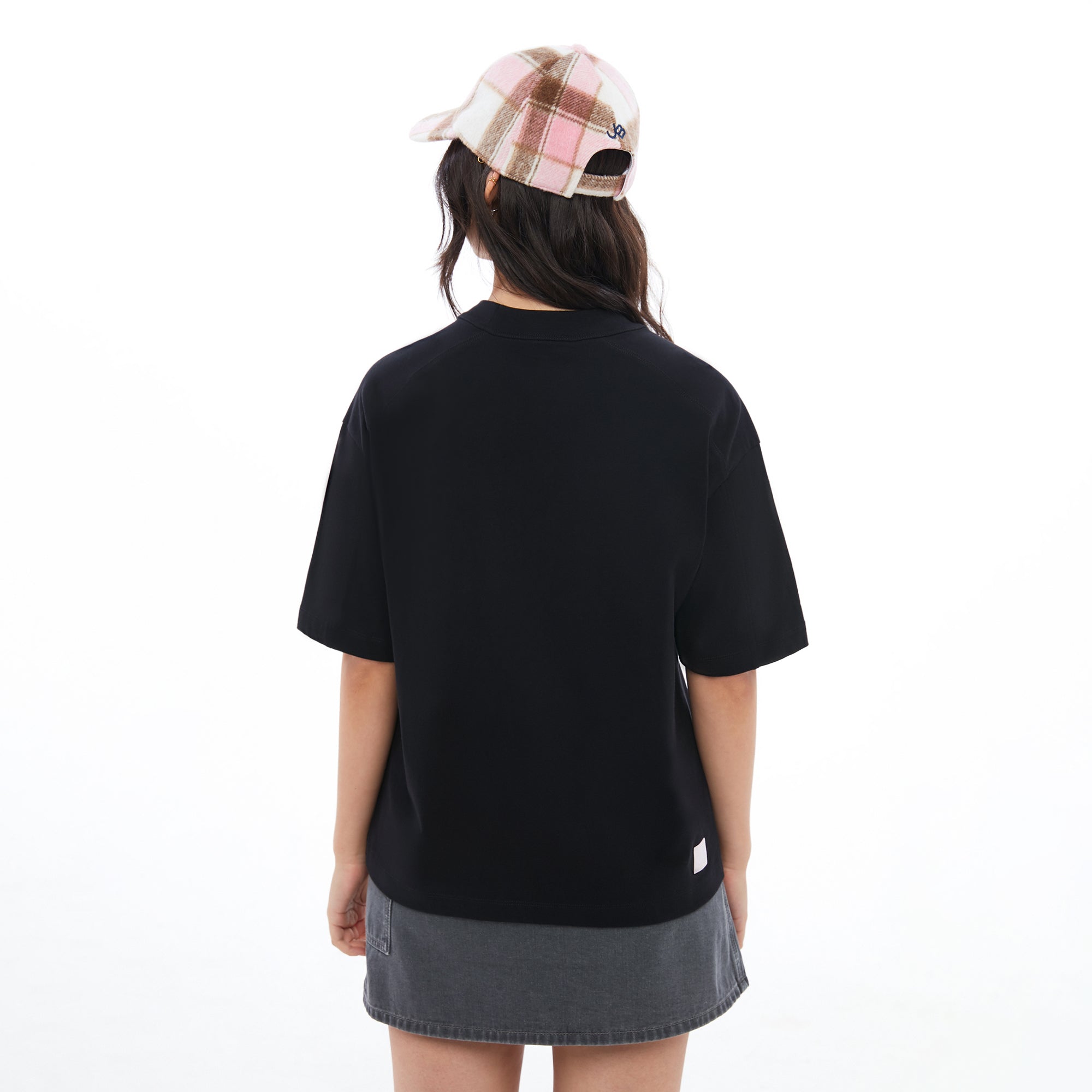 Candy Cane Embroidery T-Shirt Black