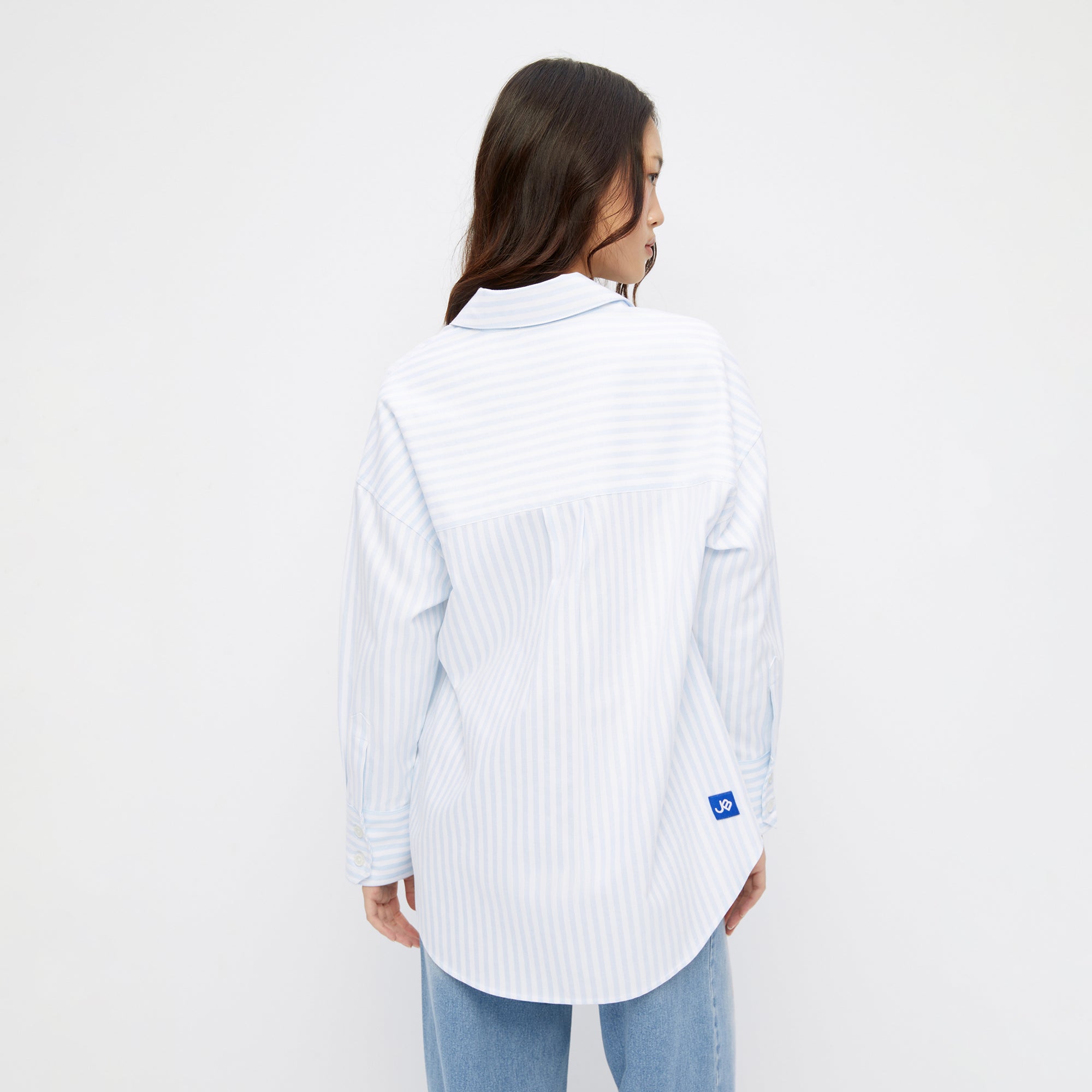 เสื้อเชิ้ตแขนยาวพิมพ์ลาย Blue