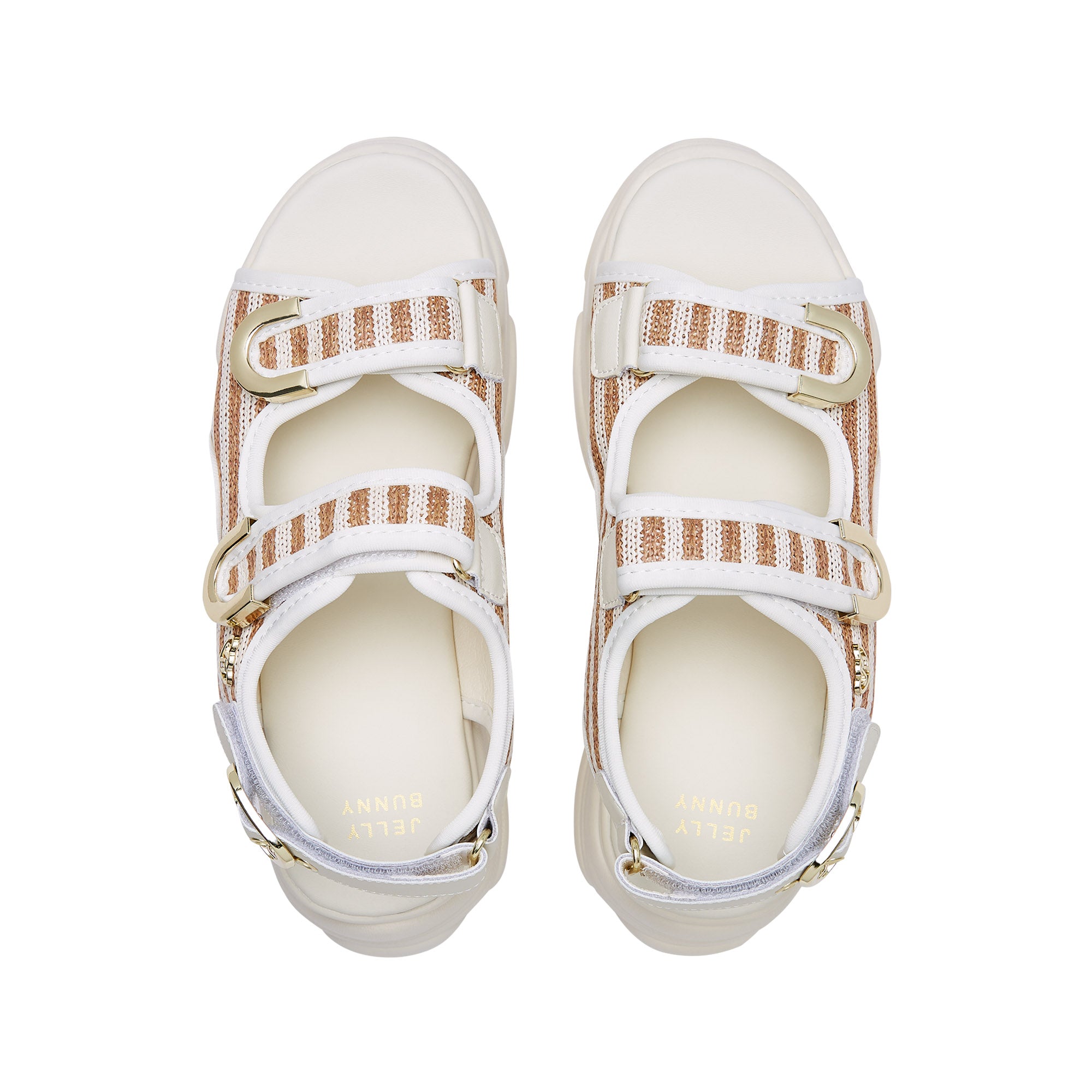 Jelly Bunny Leather And Mesh Sandal With Crystals JELLY BUNNY