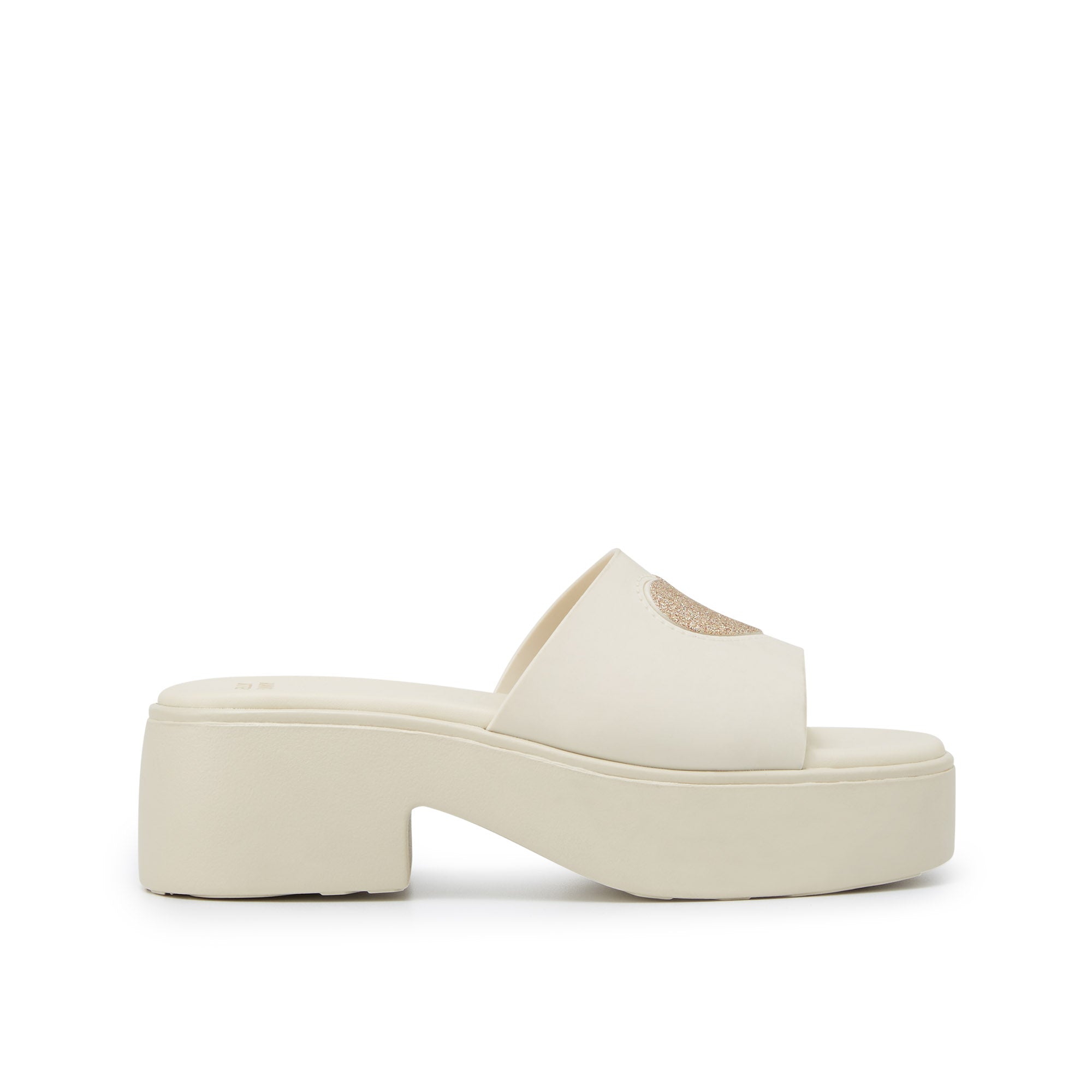 รองเท้าแตะส้นตึก Dila Off-White