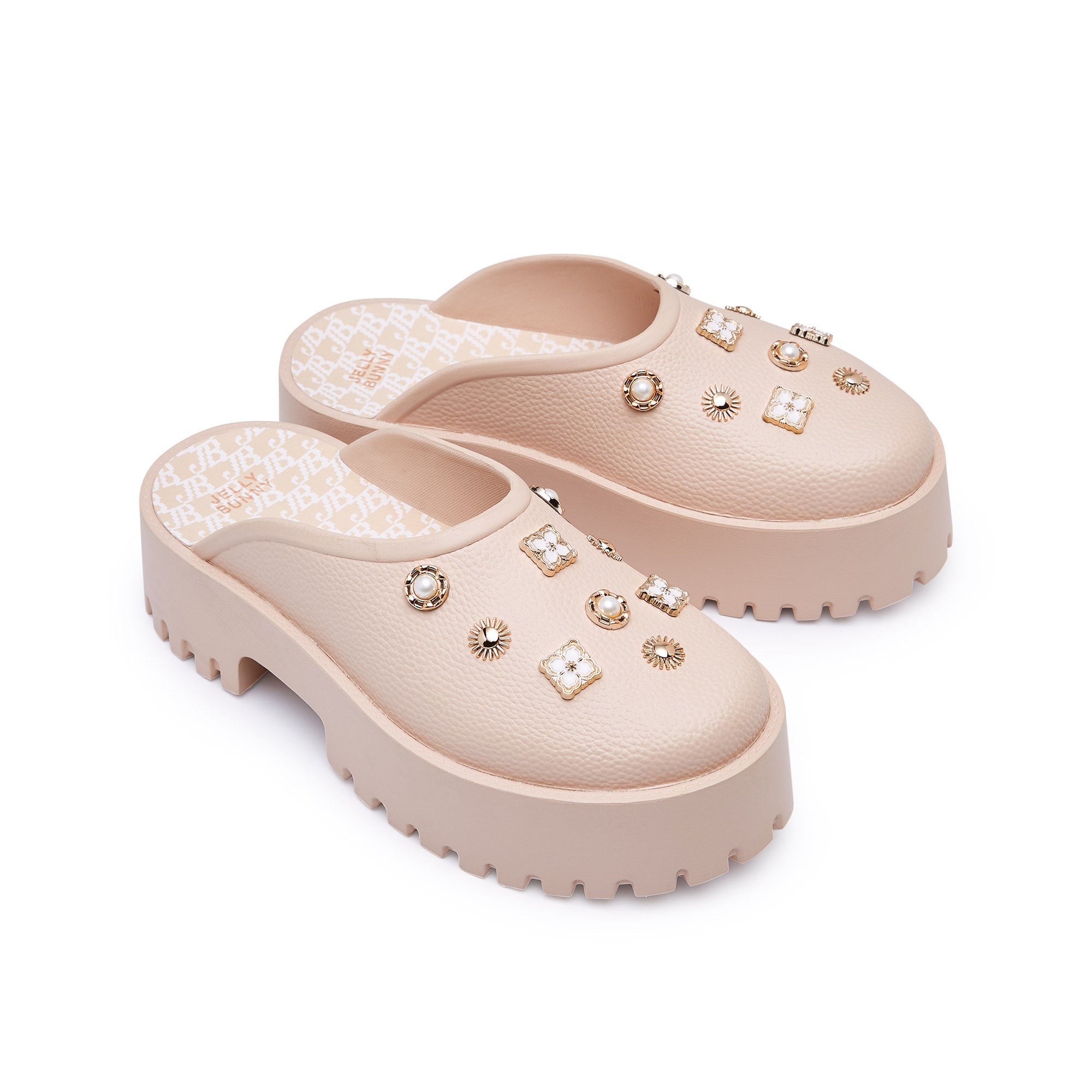 รองเท้าแตะแพลตฟอร์ม Clara Adhara Beige