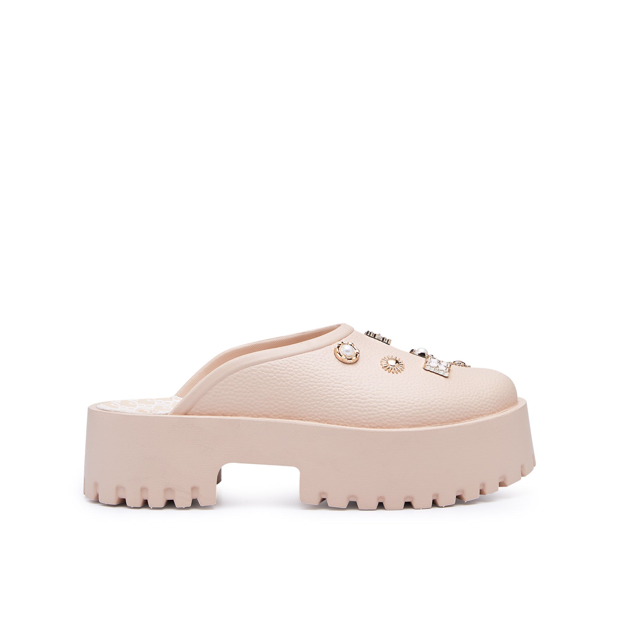 รองเท้าแตะแพลตฟอร์ม Clara Adhara Beige