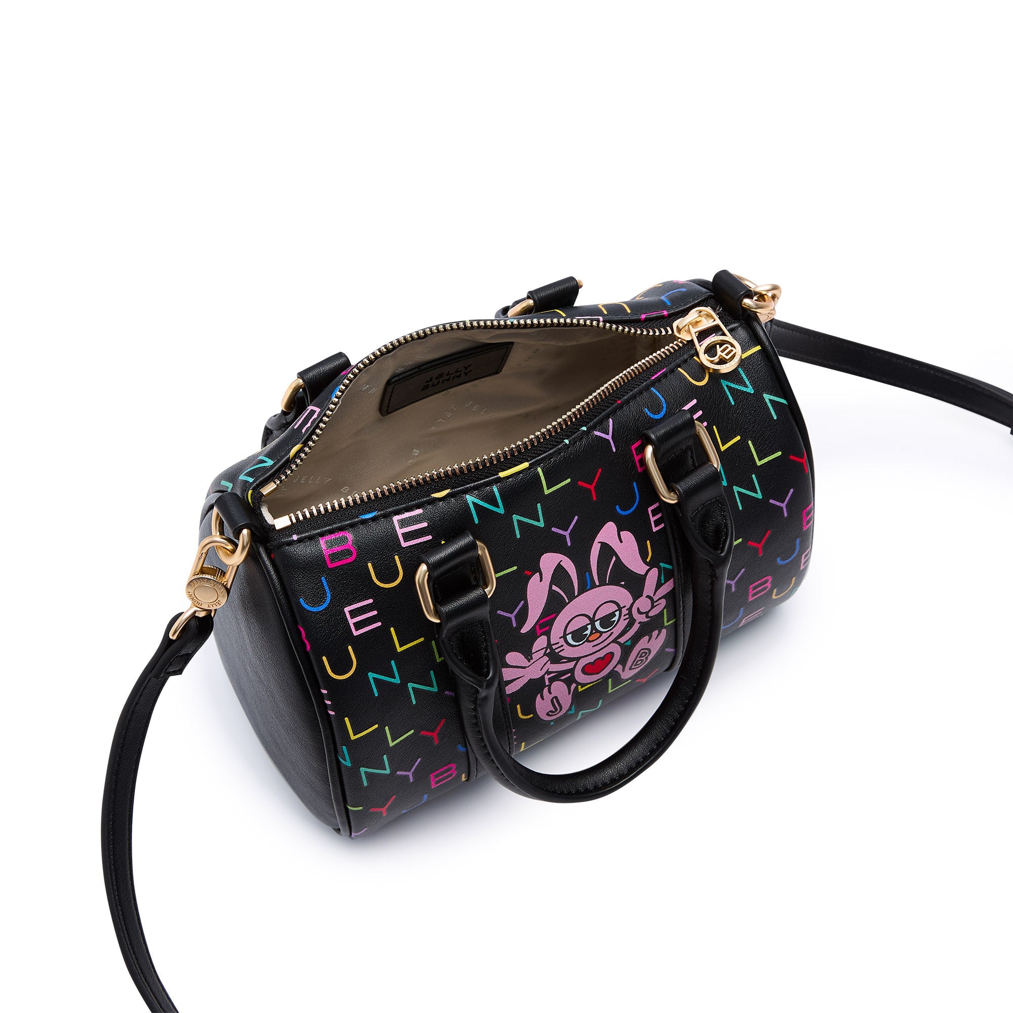 กระเป๋าสะพายข้าง Runoff Printed Black