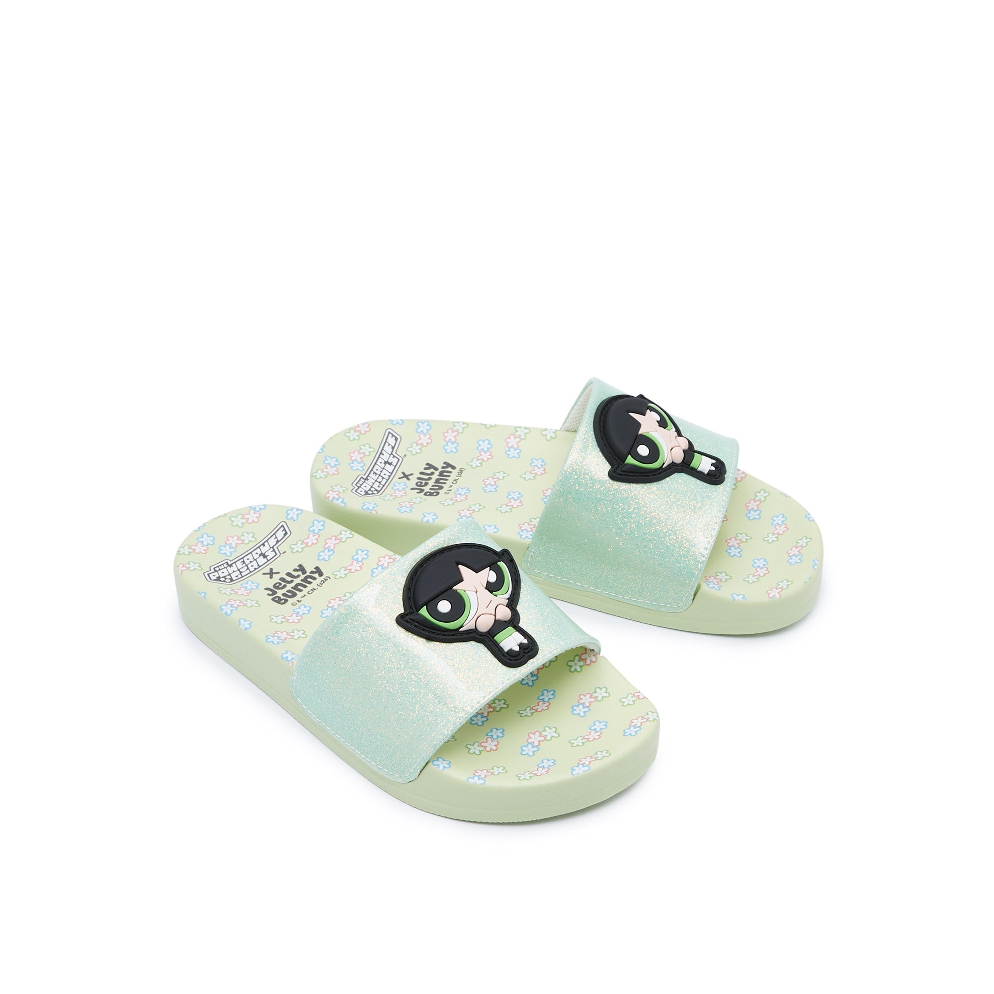 Mini Slide Buttercup Sandals For Mini Girls Green