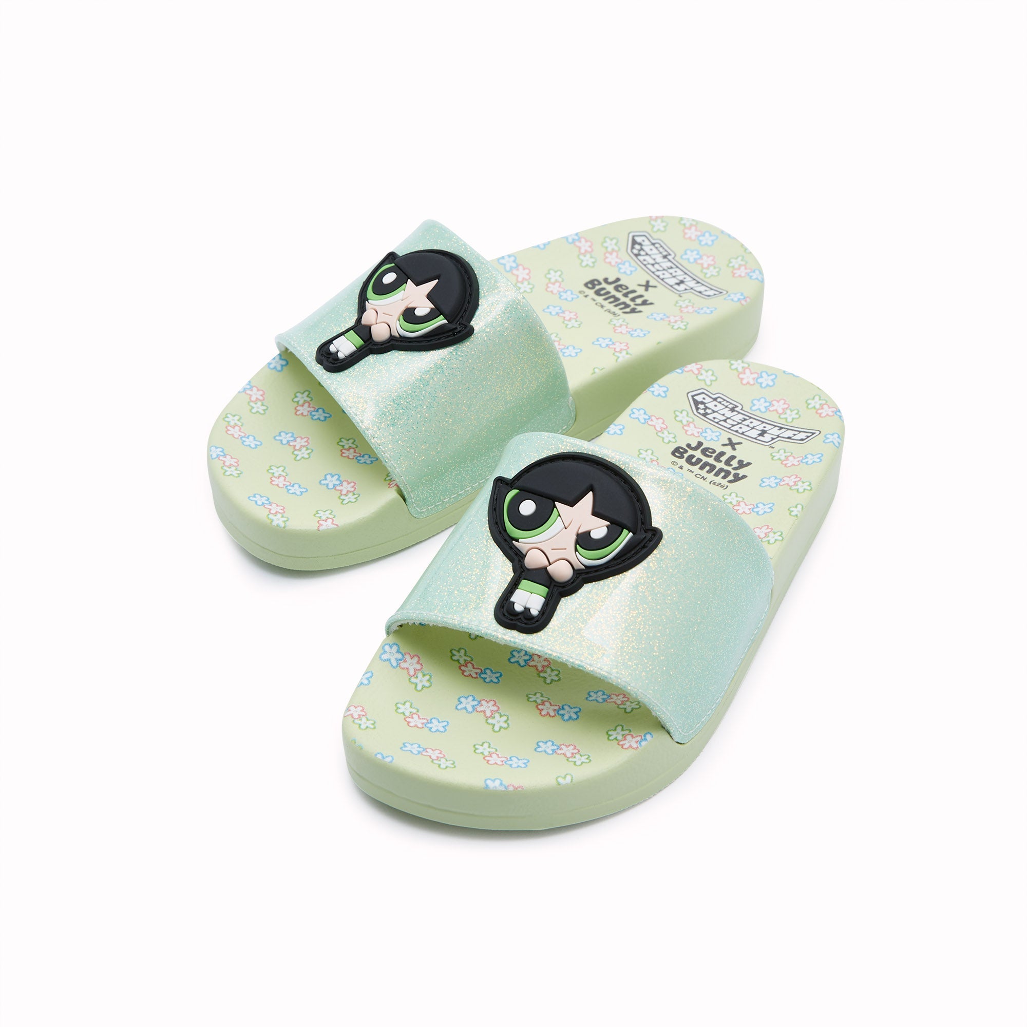รองเท้าแตะ สำหรับเด็กผู้หญิง Mini Slide Bubbles Green