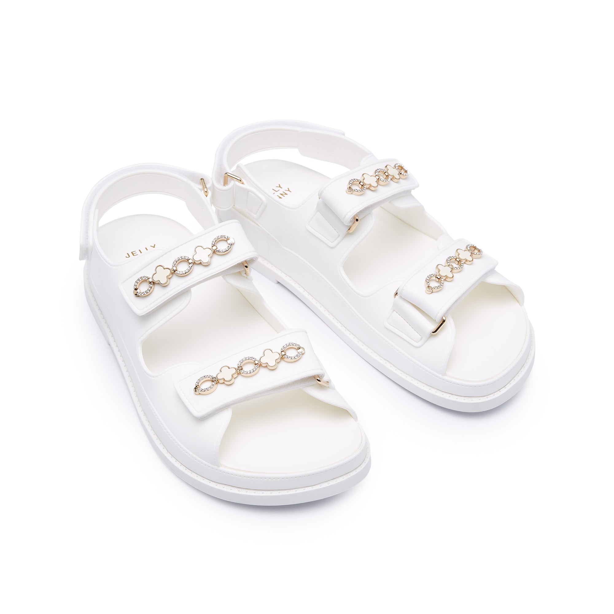 รองเท้าแตะแพลตฟอร์ม Nicole Layla White