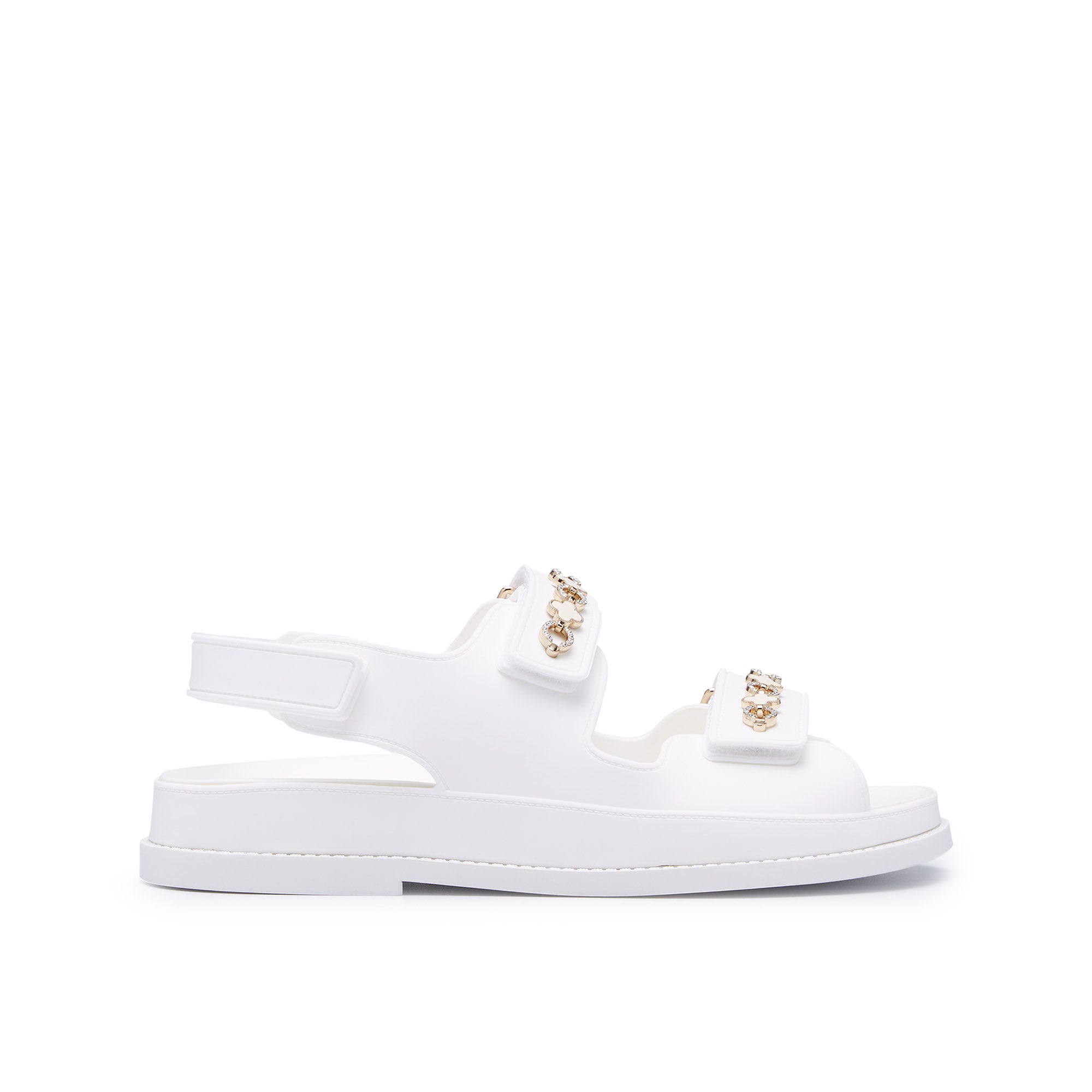 รองเท้าแตะแพลตฟอร์ม Nicole Layla White