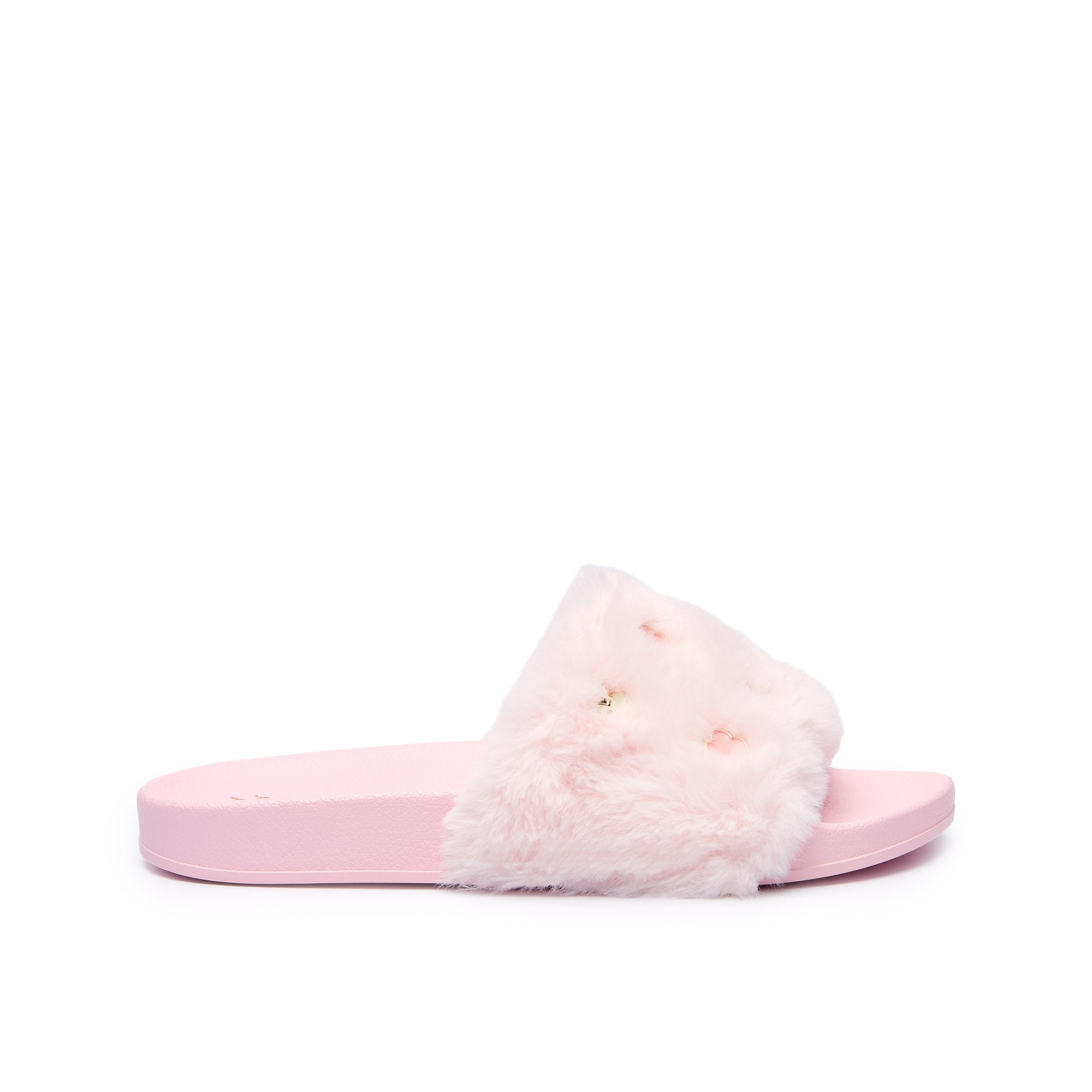 รองเท้าแตะ Slide Fur Selin Light Pink