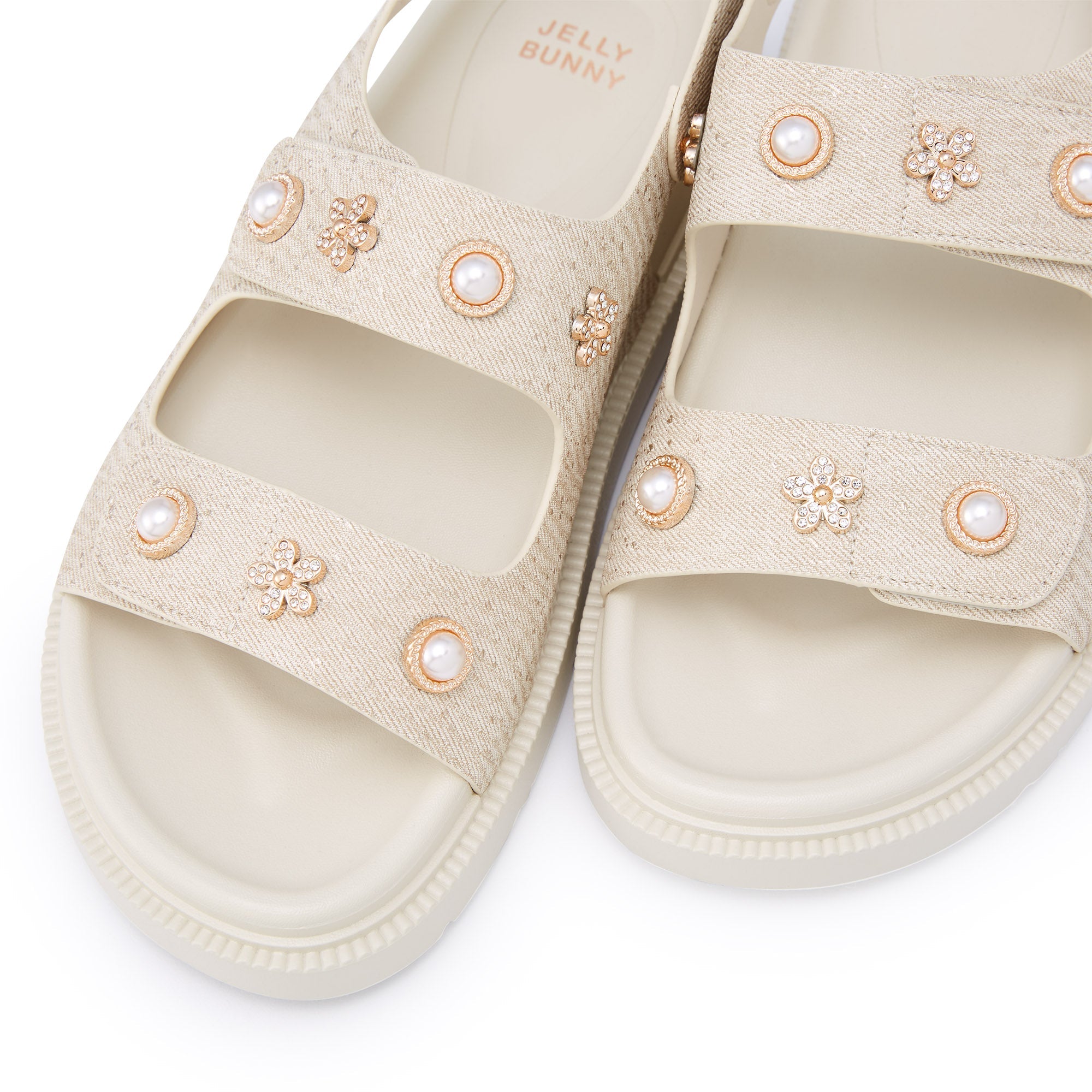 รองเท้าแตะแพลตฟอร์ม Xenovia Beige