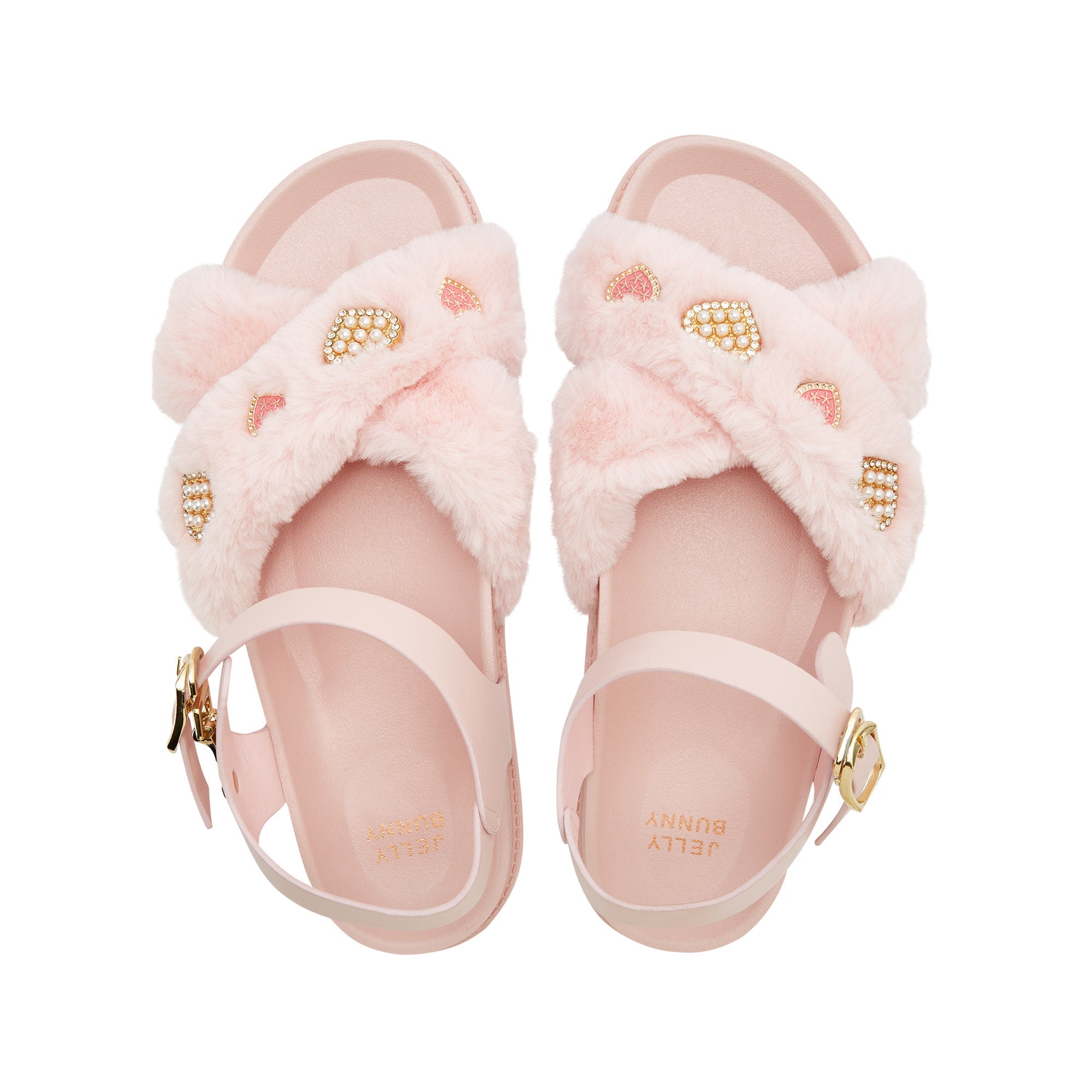 รองเท้าแตะแพลตฟอร์ม Wisteria Fur Pink