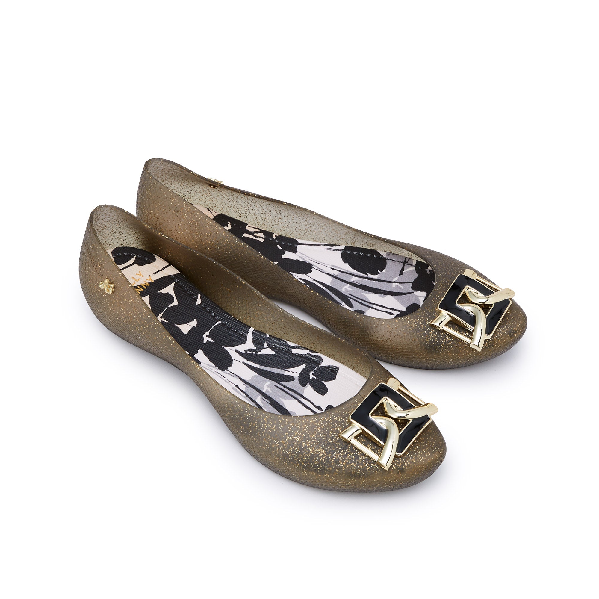 รองเท้าบัลเล่ต์ Icarai Floral Black