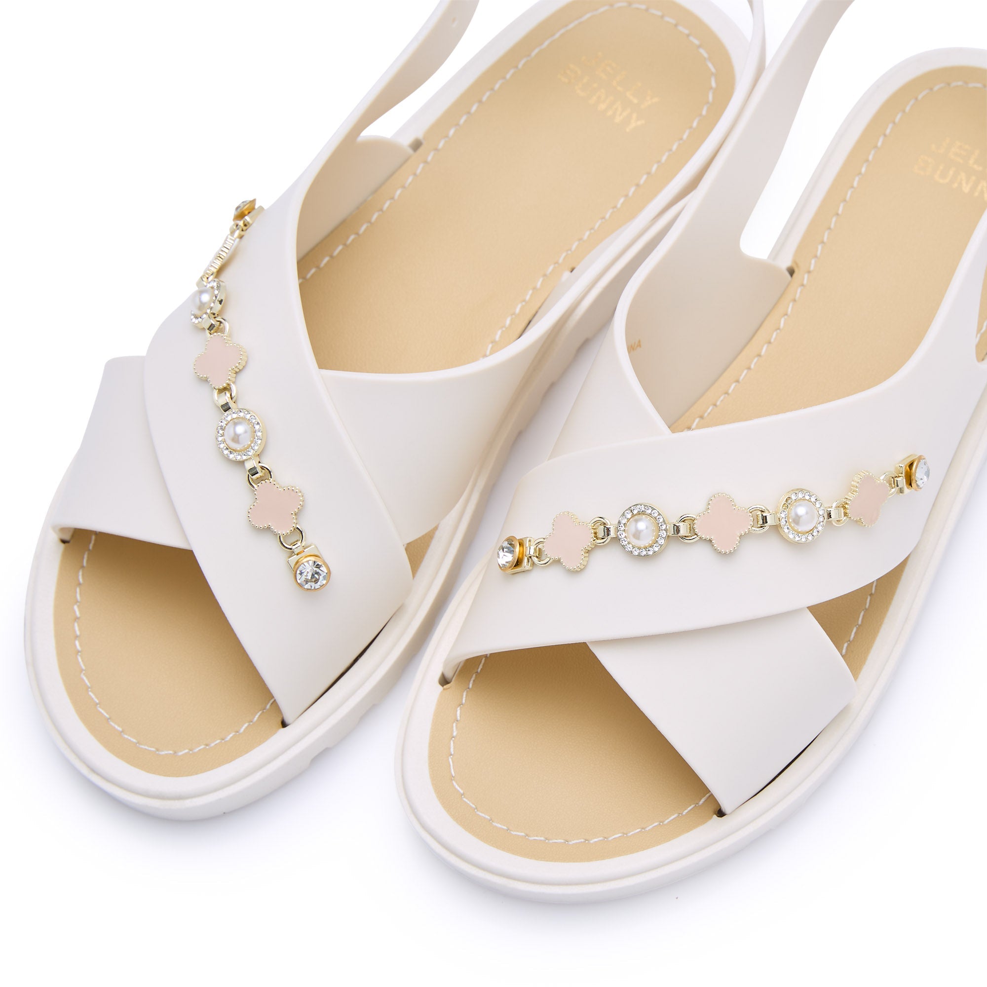 Snug Lauren Slingback Sandals Ivory