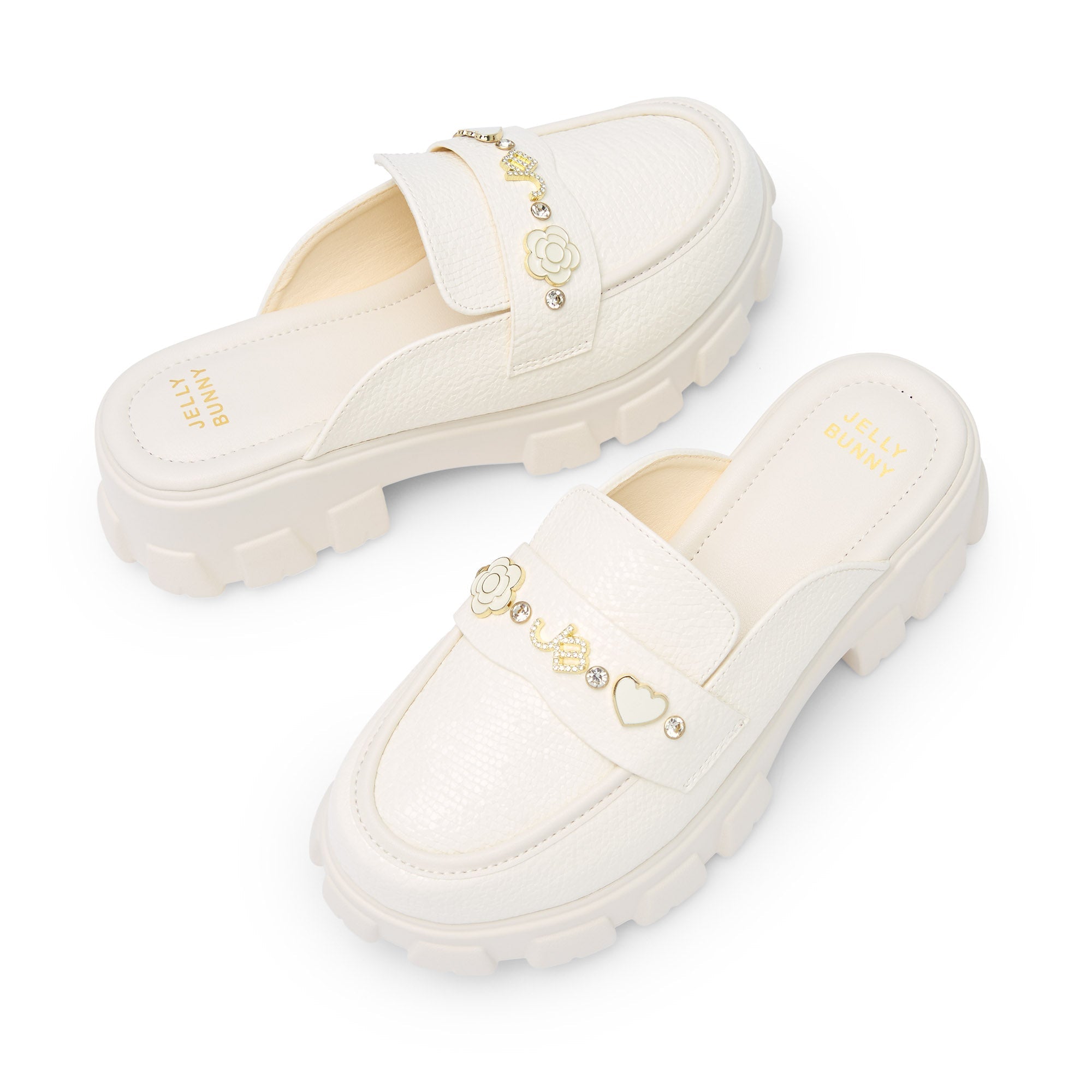 Maggie Jaslene Slip-On Sandals White