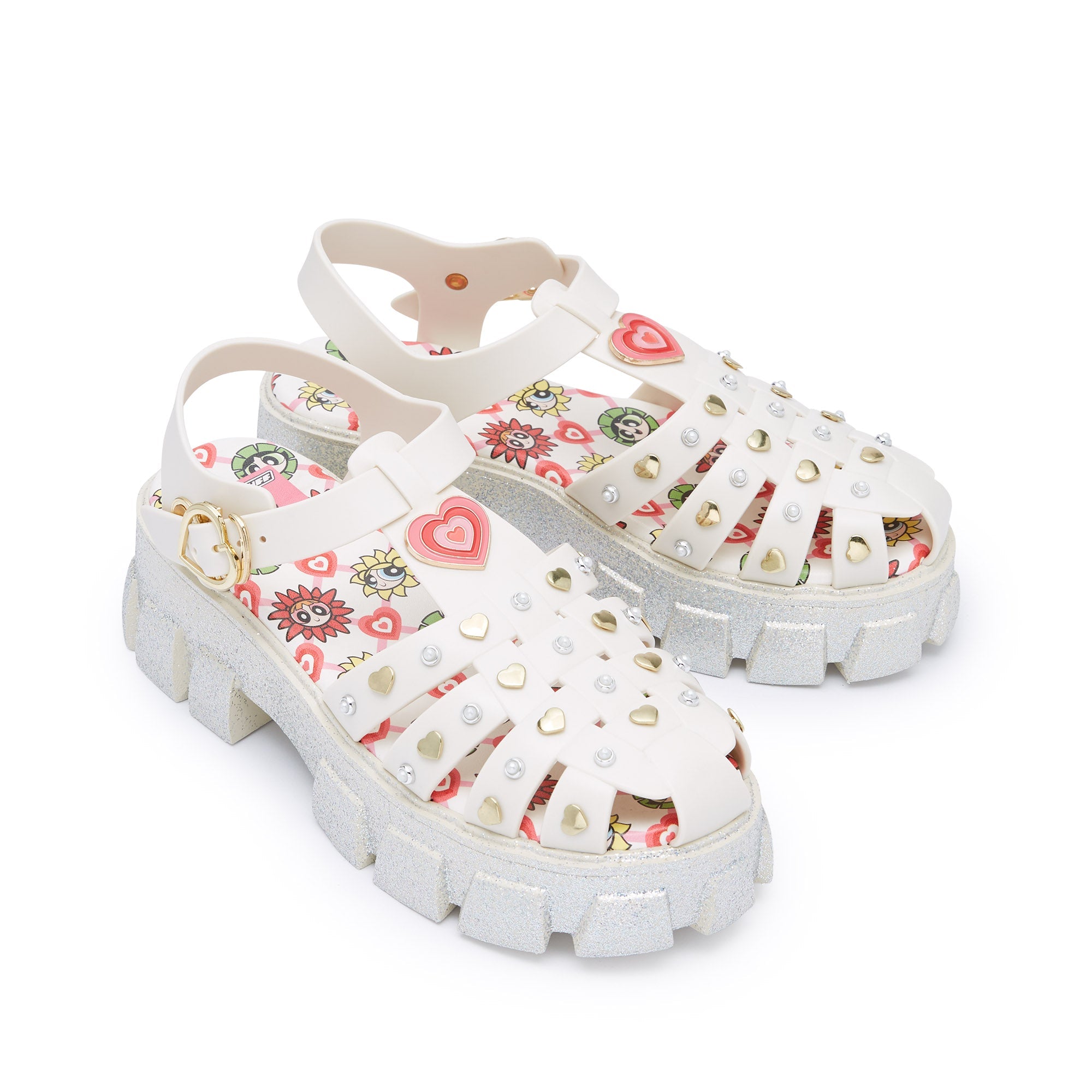 Teena Violet Platform Sandals Ivory