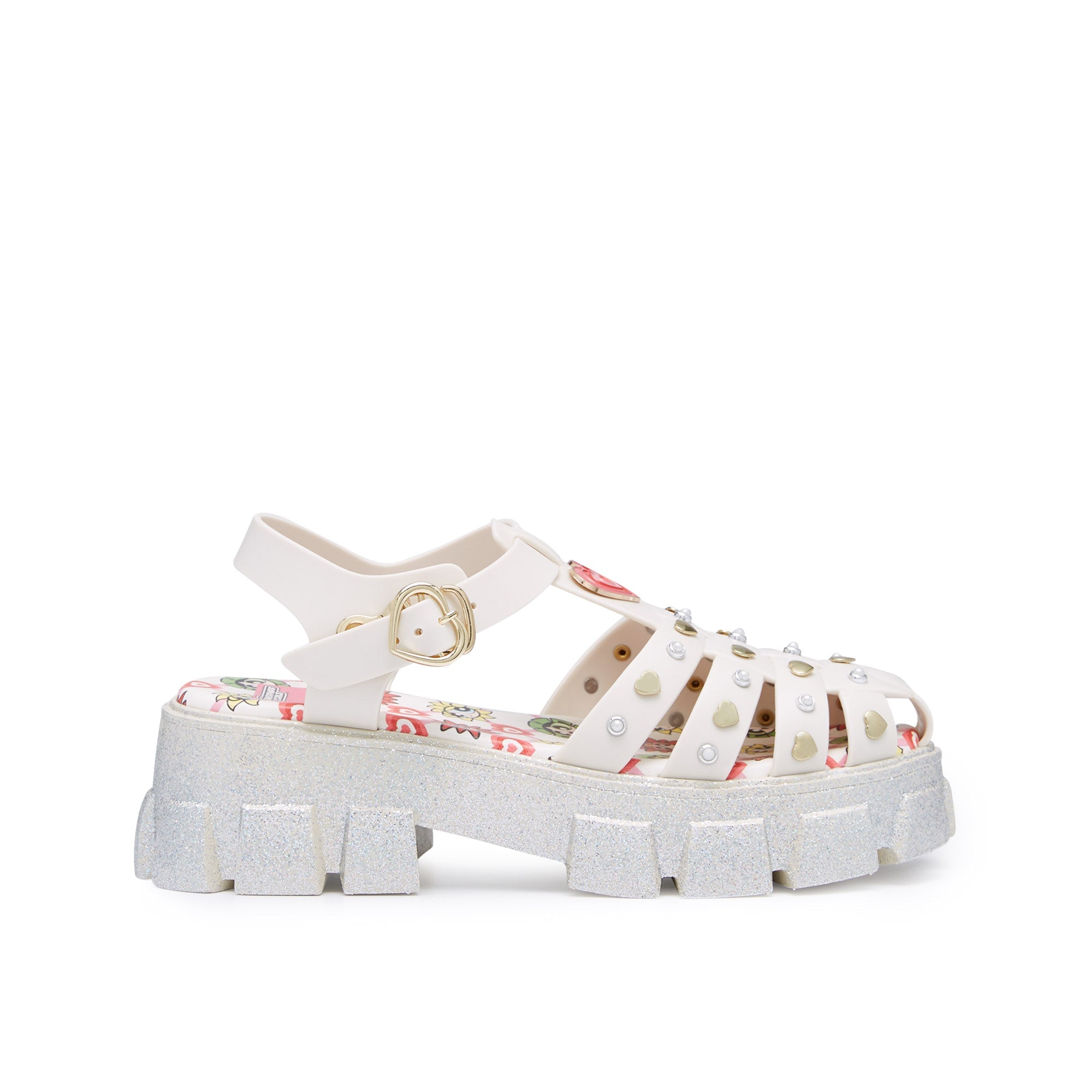 Teena Violet Platform Sandals Ivory