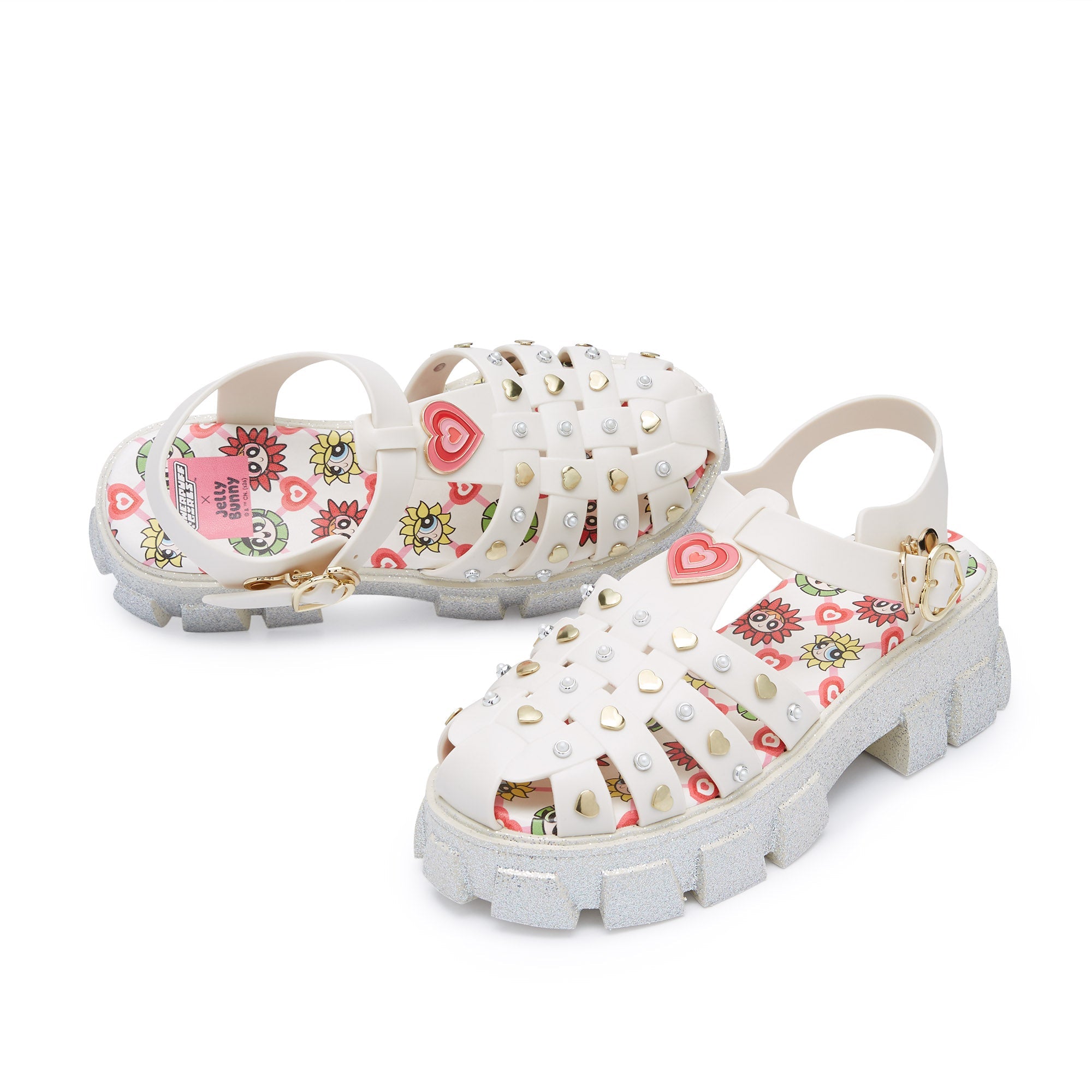 Teena Violet Platform Sandals Ivory