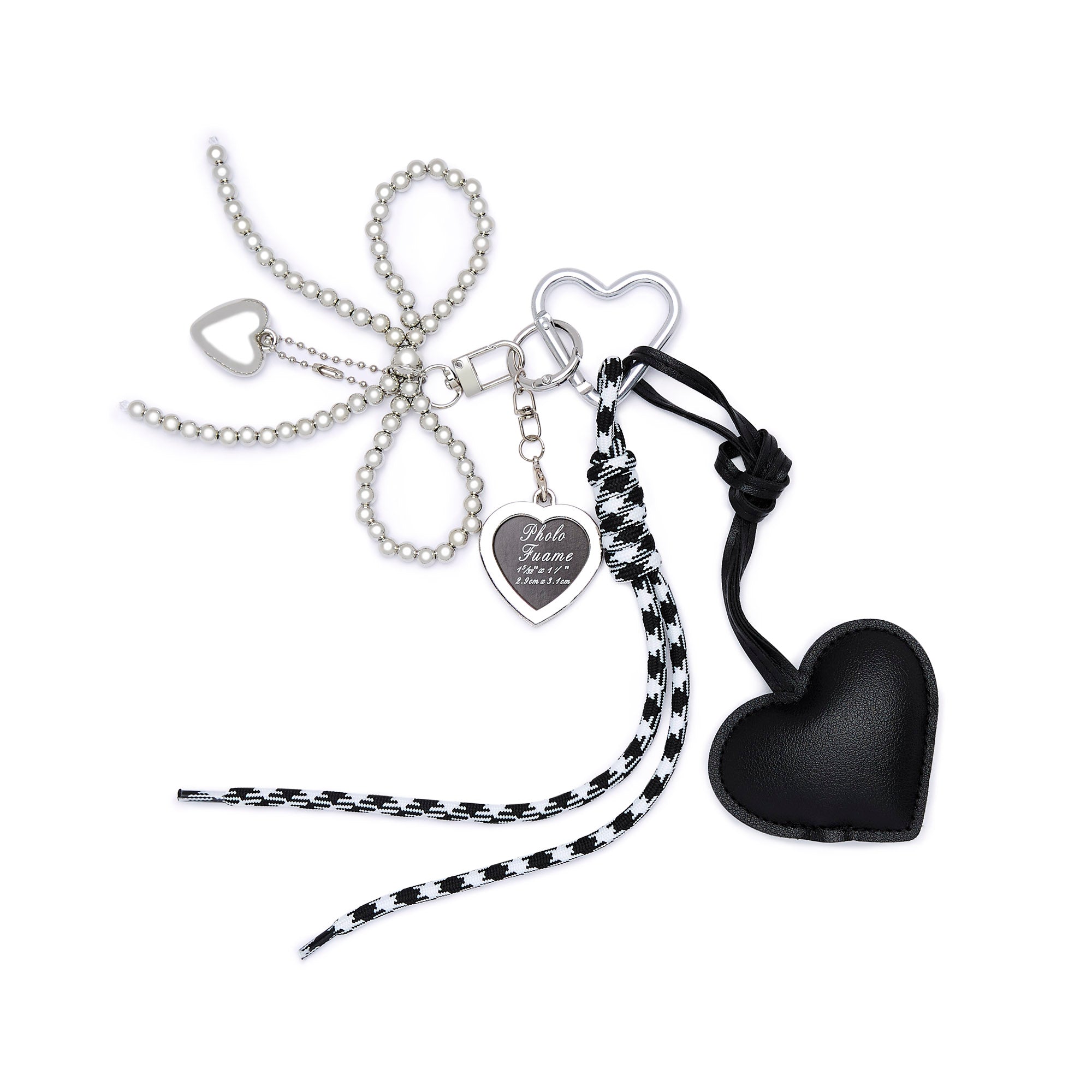 พวงกุญแจ Yin Yang Heart Black