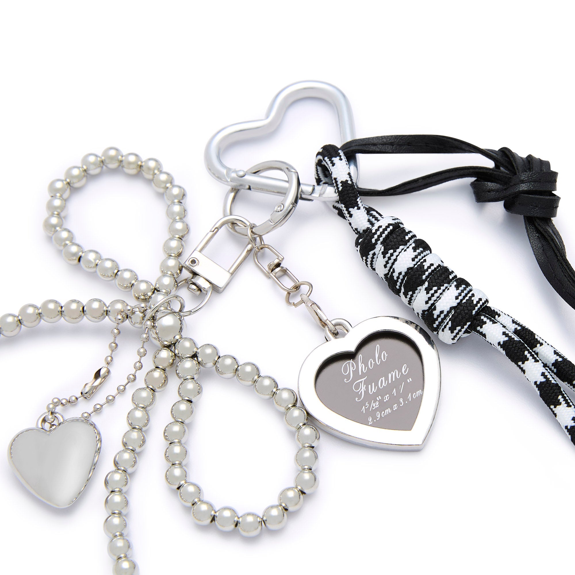 พวงกุญแจ Yin Yang Heart Black