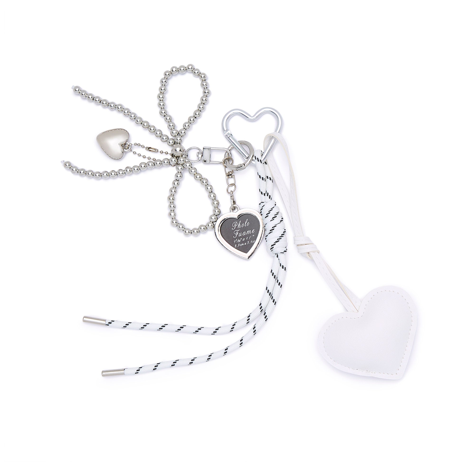 พวงกุญแจ Yin Yang Heart White