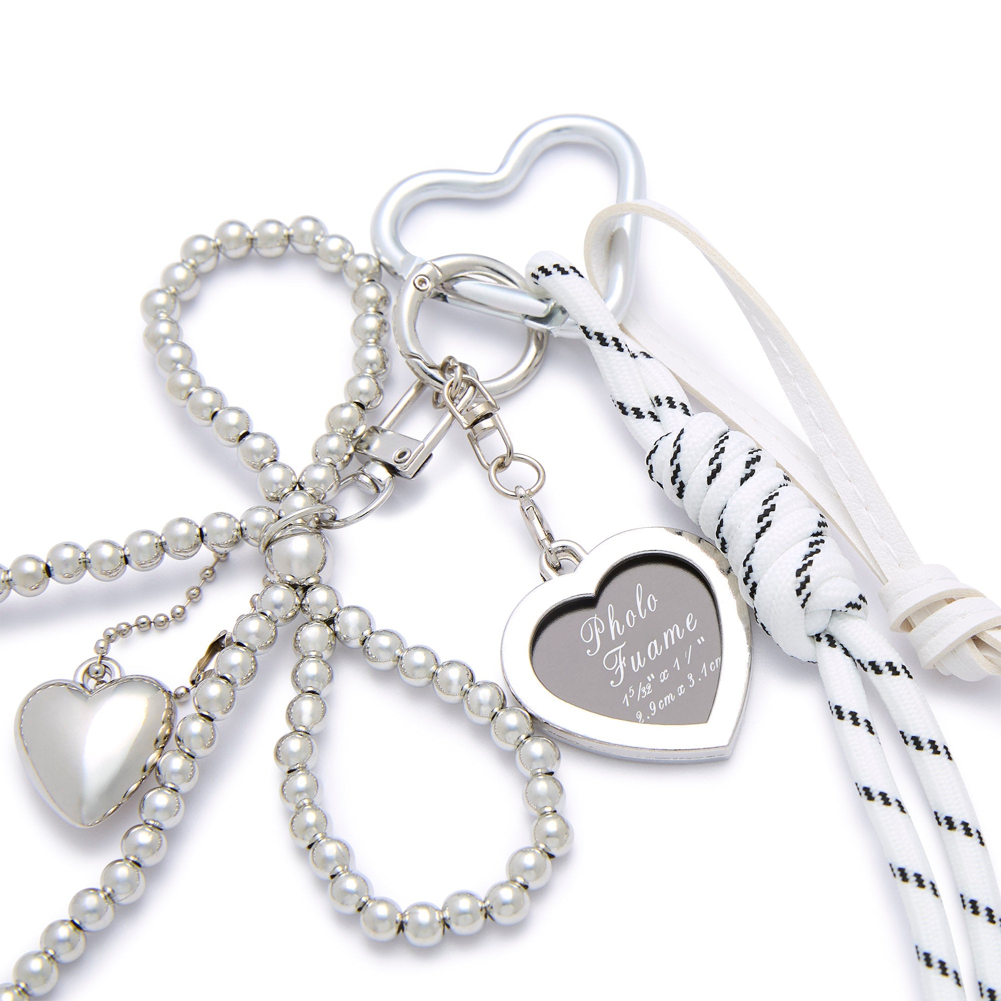 พวงกุญแจ Yin Yang Heart White
