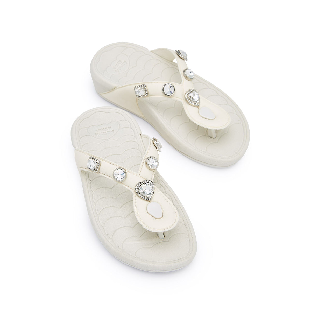 รองเท้าแตะคีบ Mini Bunny Twist Bella สำหรับเด็กผู้หญิง Off-White