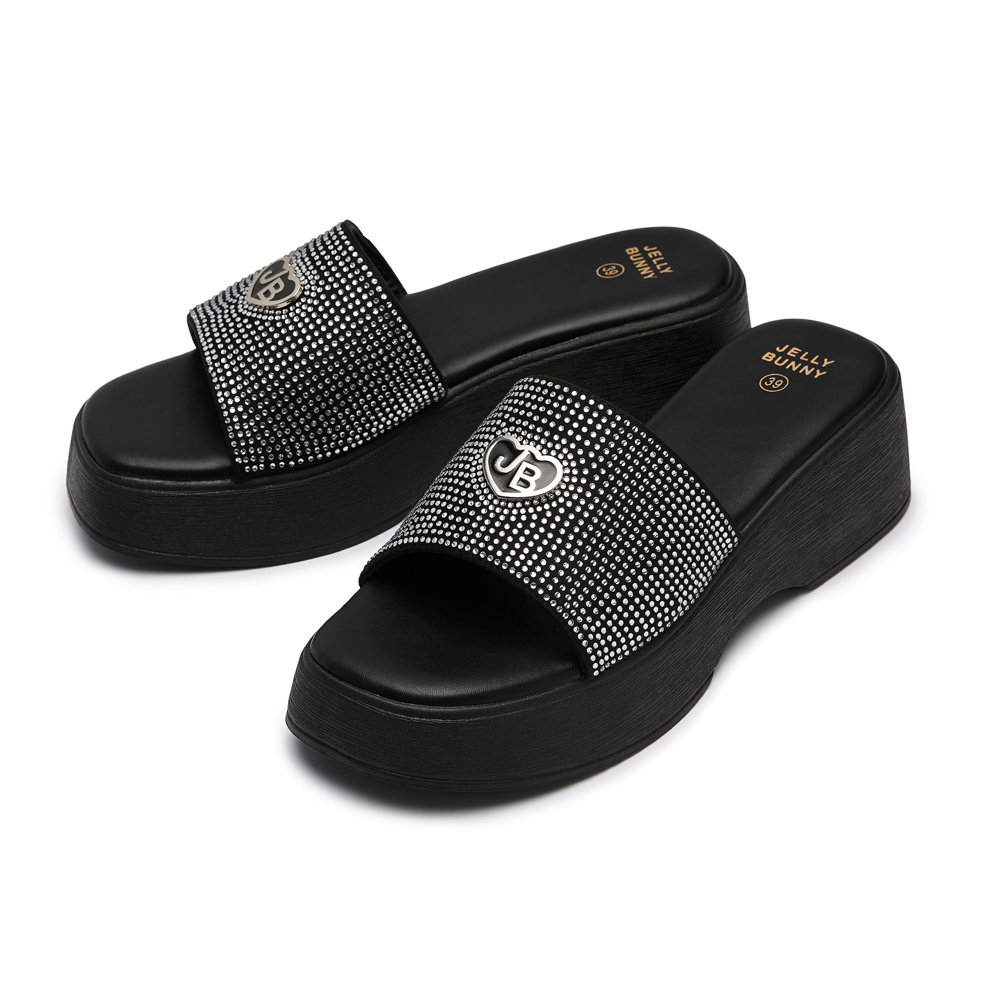 รองเท้าแตะแพลตฟอร์ม Oyku Black