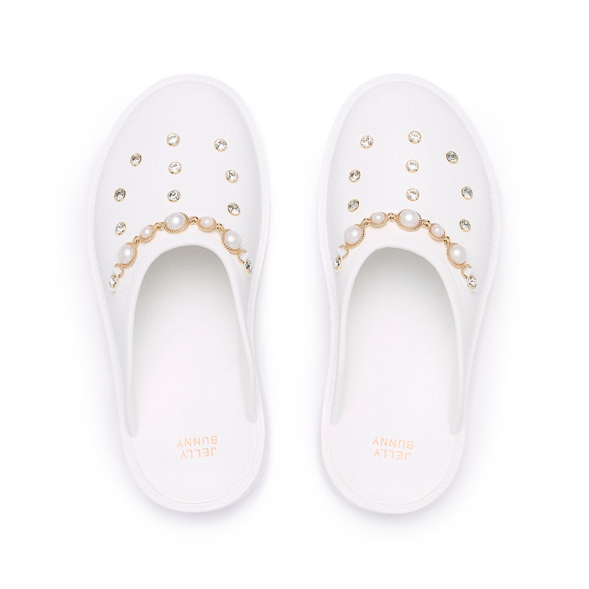 Clara Chloe Platform Clogs White