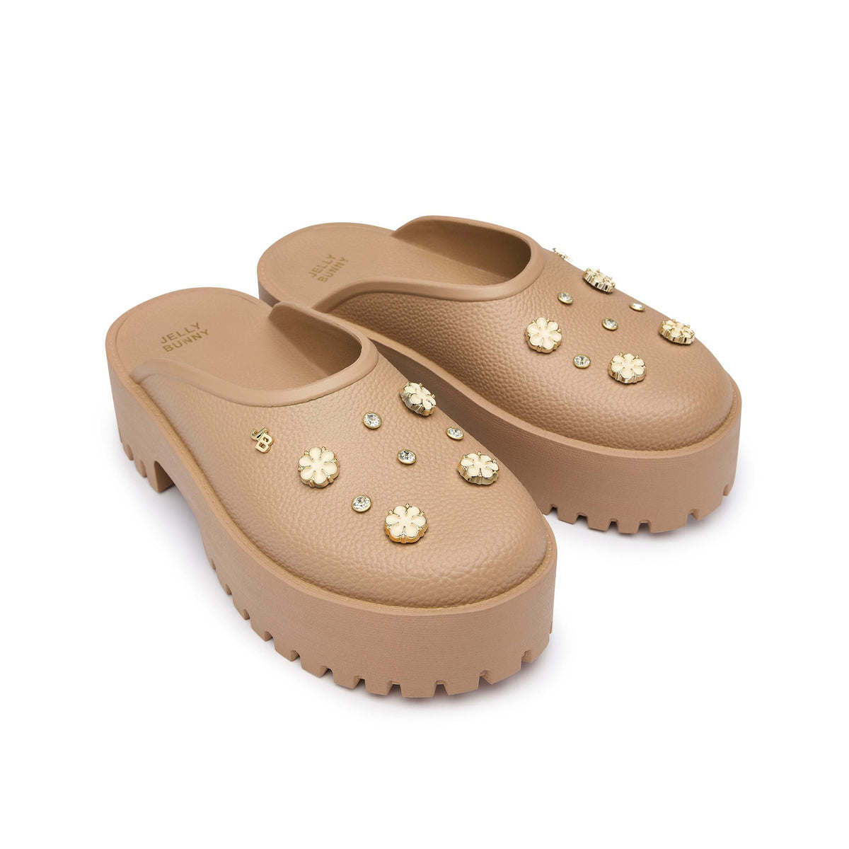 รองเท้าแตะแพลตฟอร์ม Clara Journey Beige