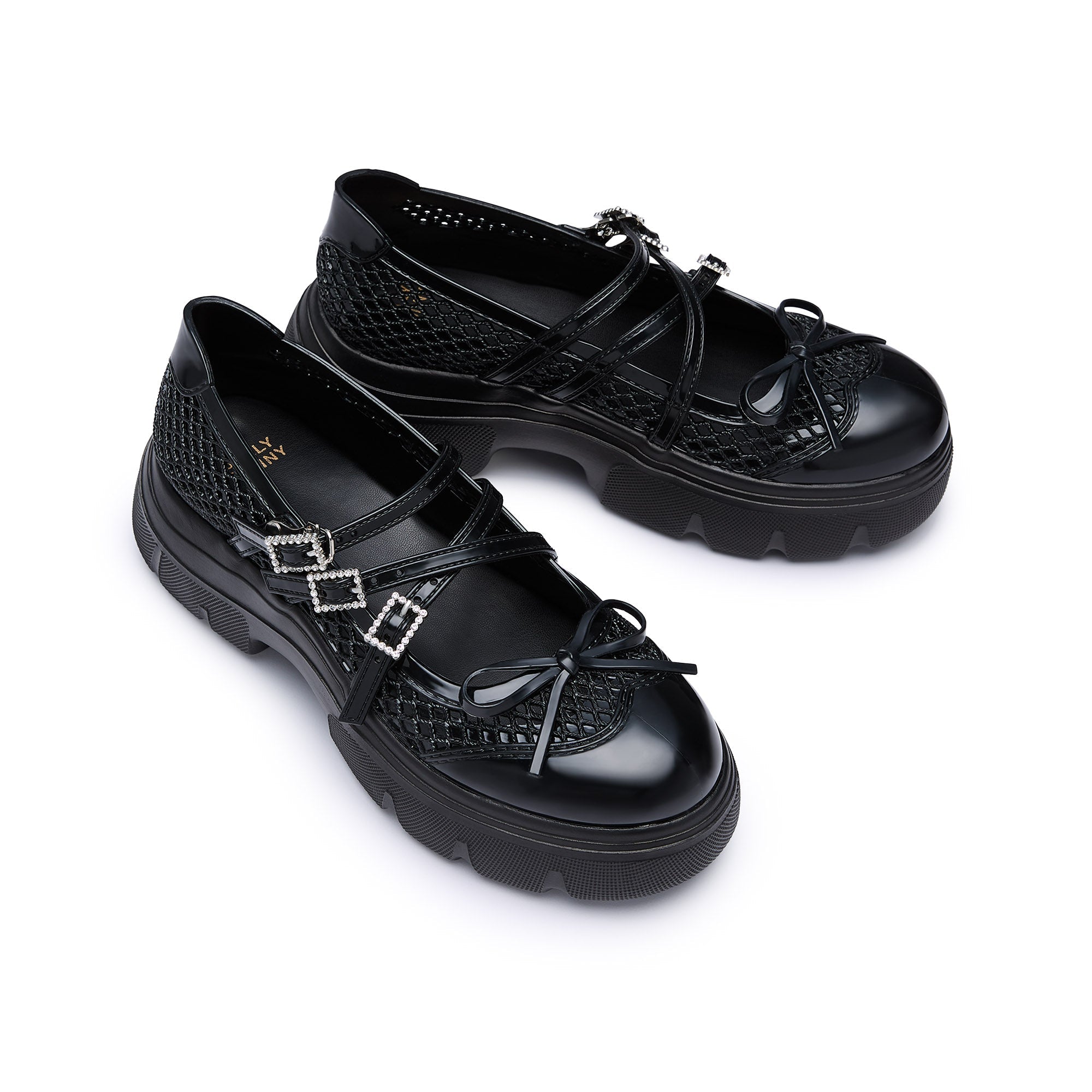 รองเท้าบัลเลรินาแพลตฟอร์ม Hadas Black