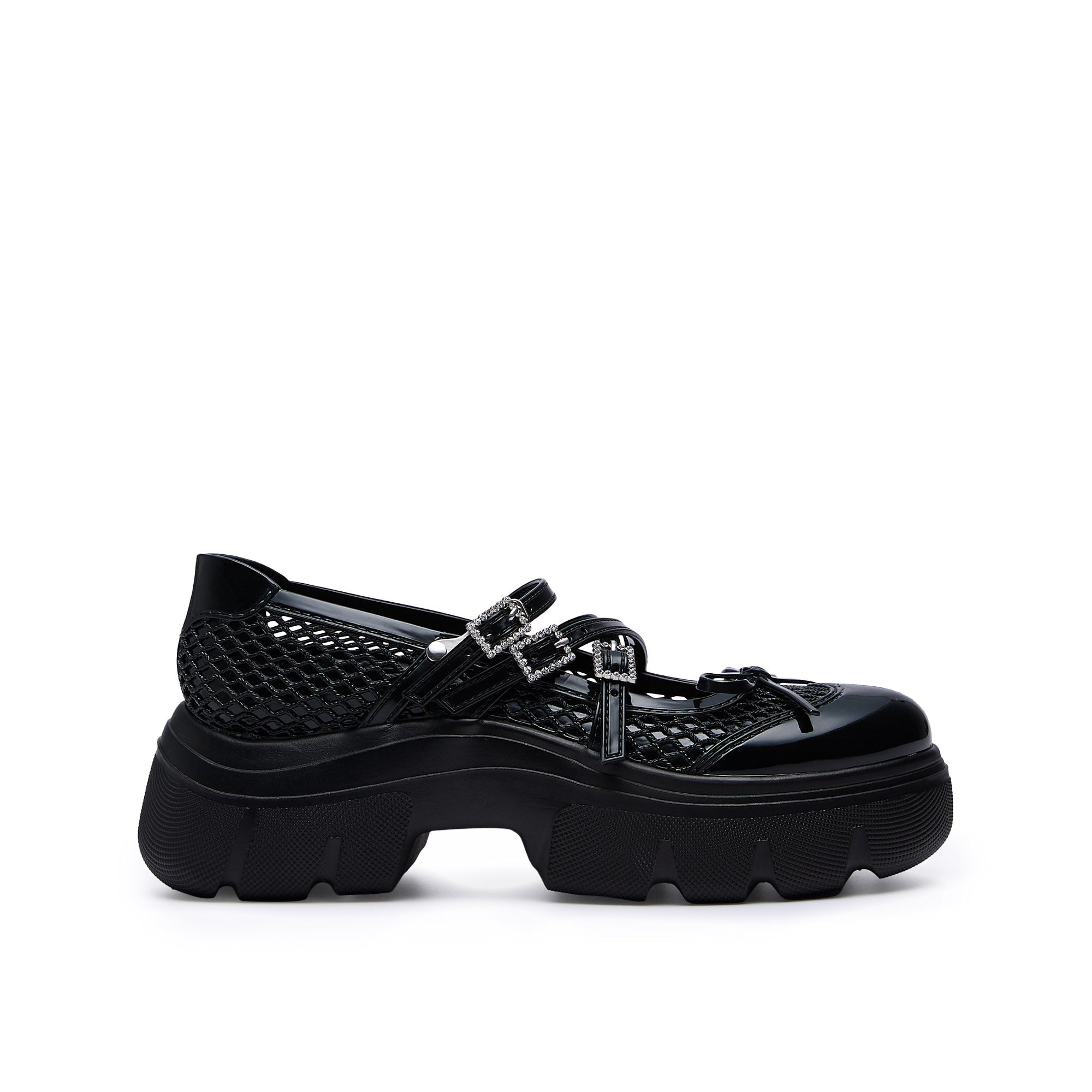 รองเท้าบัลเลรินาแพลตฟอร์ม Hadas Black