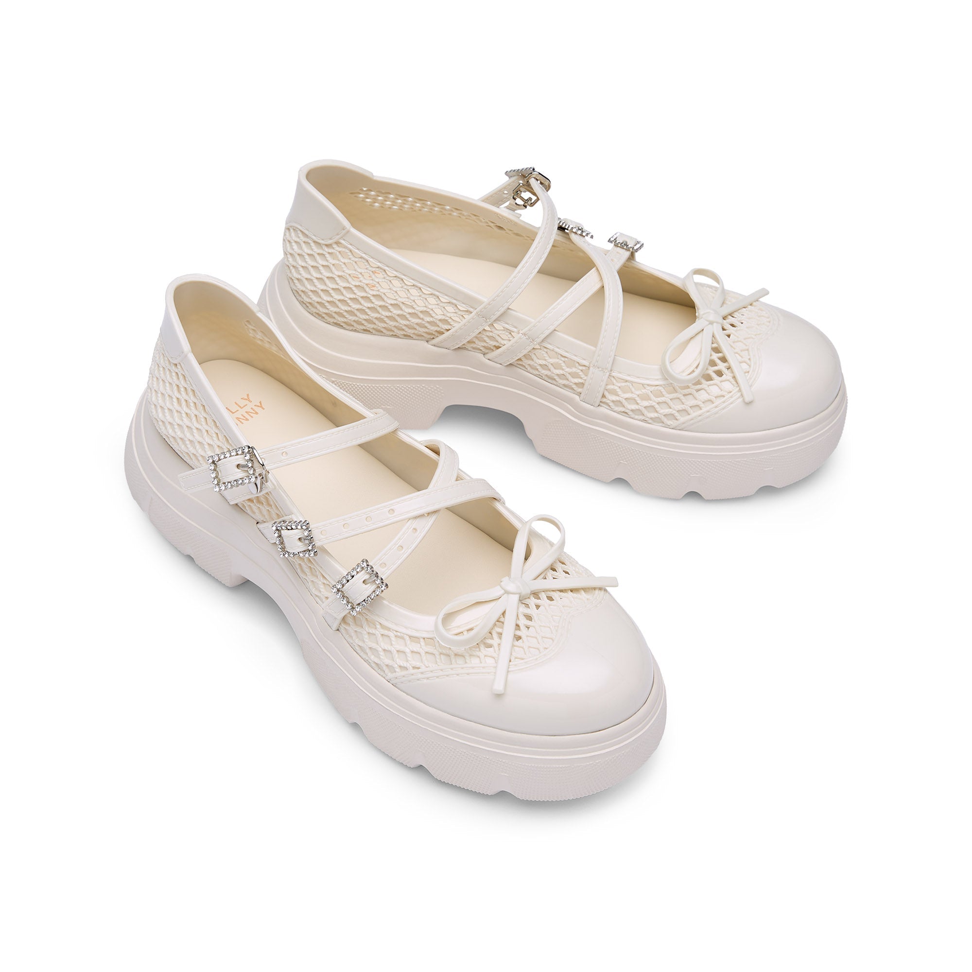 รองเท้าบัลเลรินาแพลตฟอร์ม Hadas Ivory