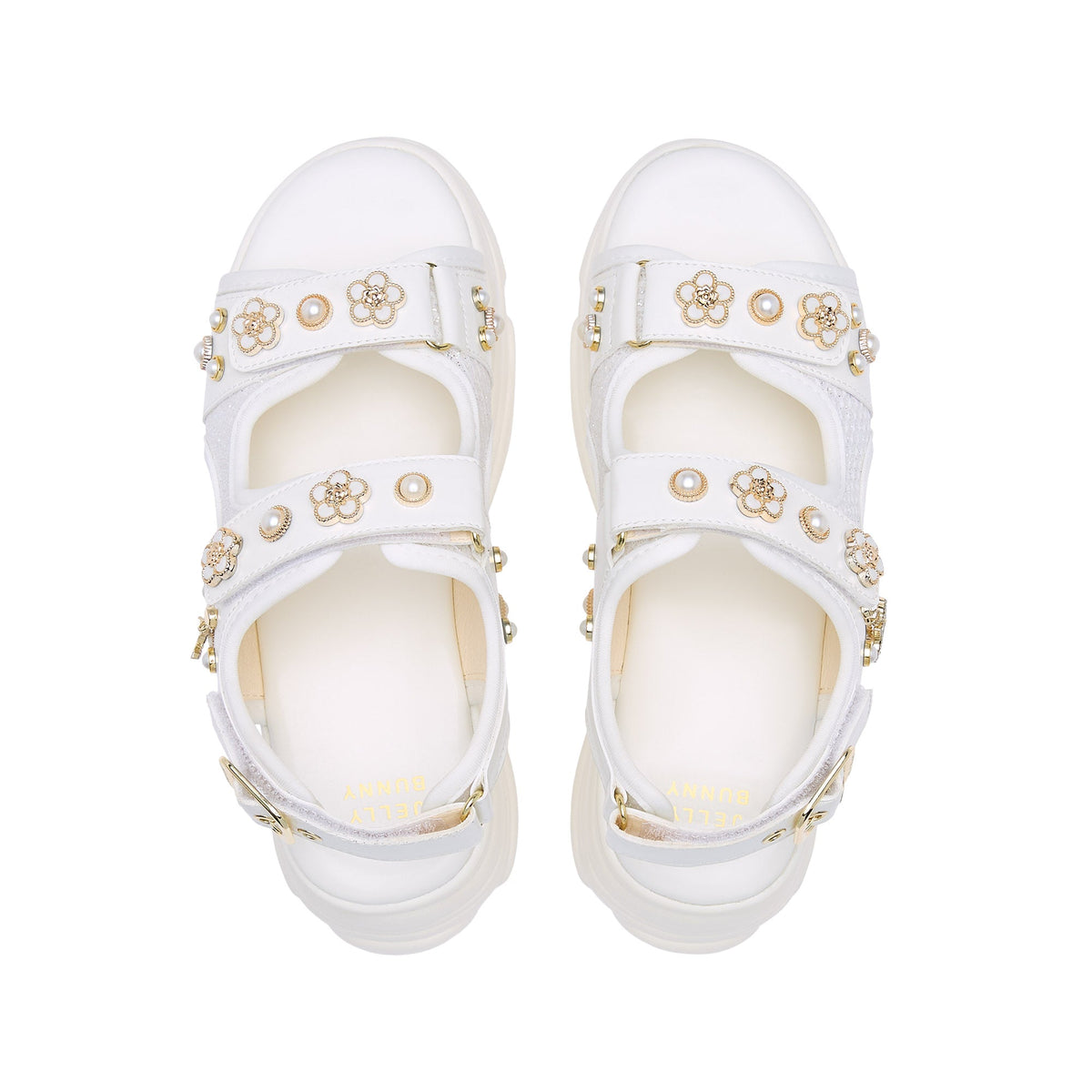 รองเท้าแตะแพลตฟอร์ม Picotee Iris Ivory