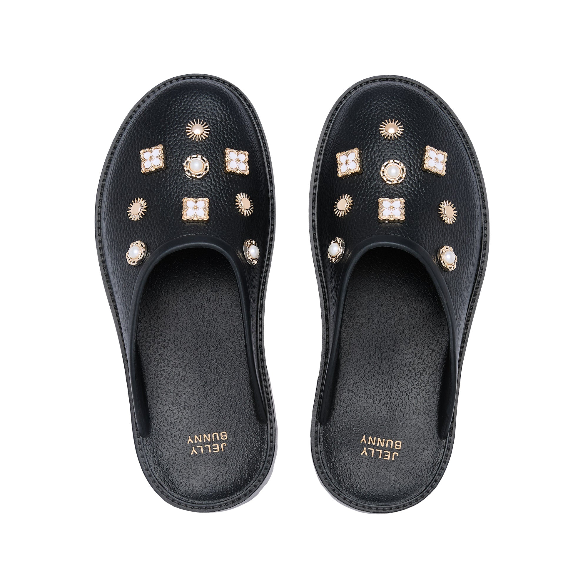 รองเท้าแตะแพลตฟอร์ม Clara Adhara Plain Black