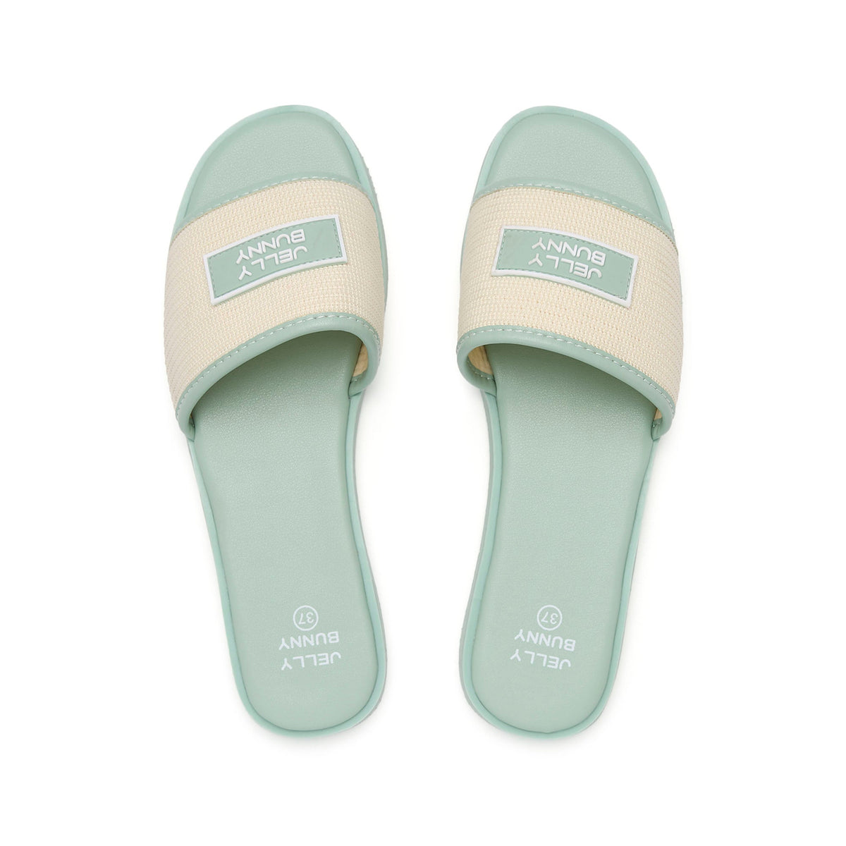Fermin Messy Flat Sandals Light Green