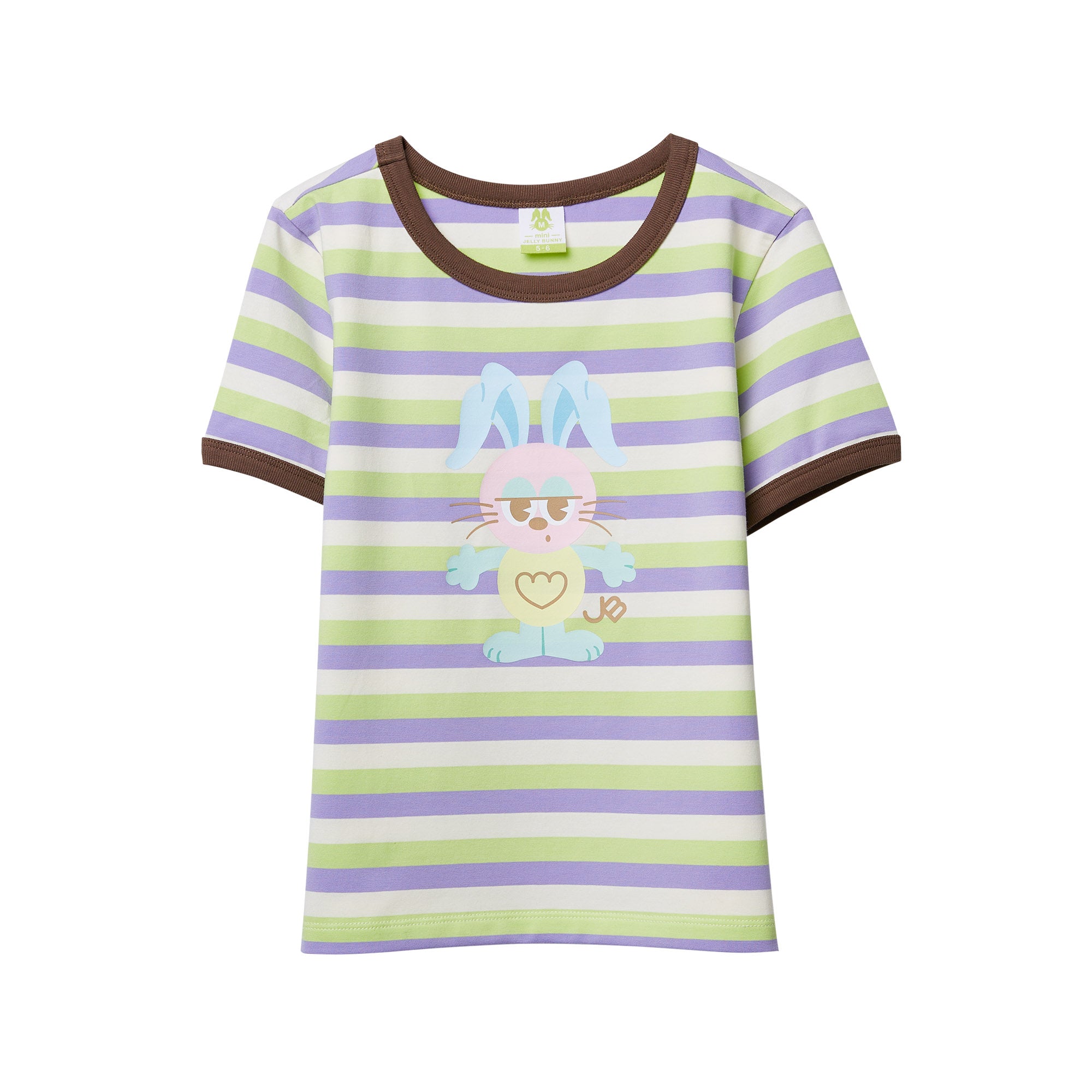 เสื้อยืดแขนสั้นลายทางพิมพ์ลาย Jerme Multi