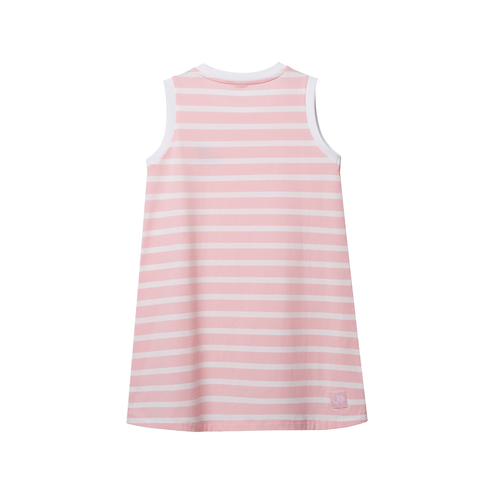 Double Eyes Logo Stripe Mini Dress Pink
