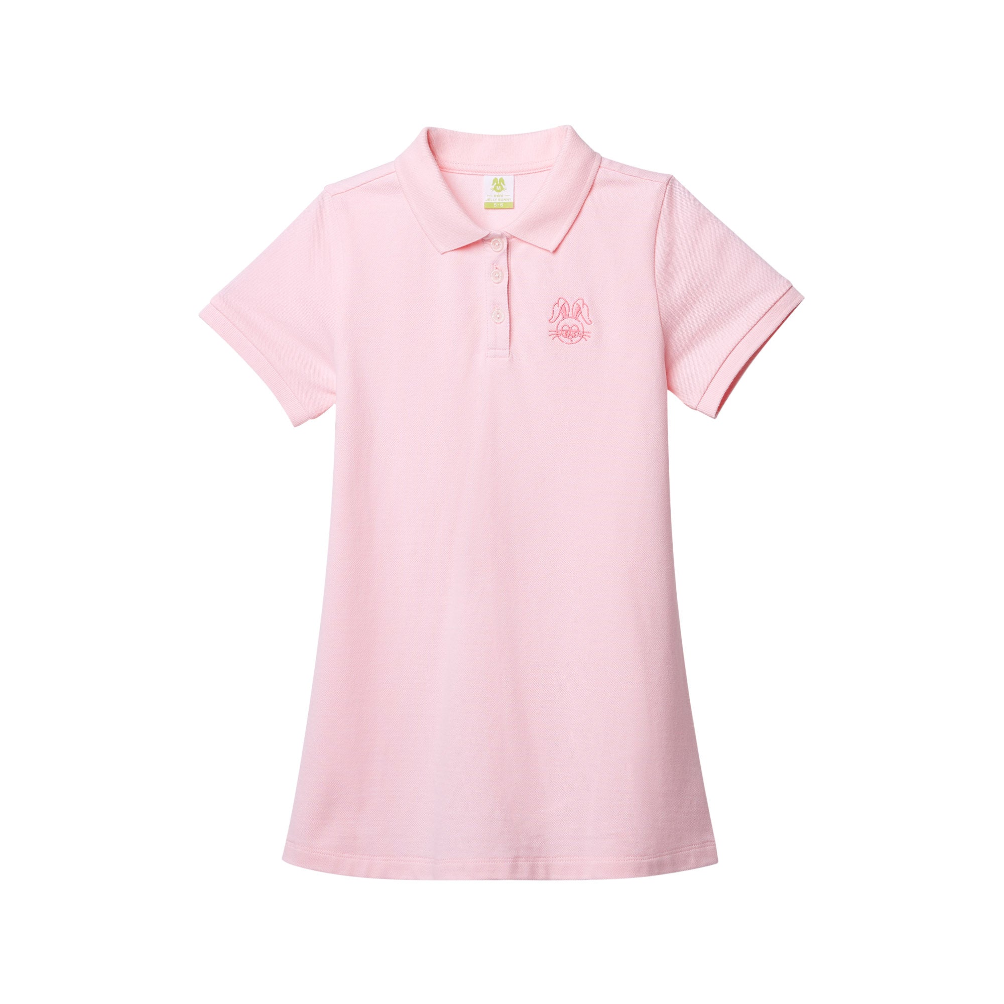 เดรสสั้นโปโลปักลาย Jerme สำหรับเด็กผู้หญิง Pink