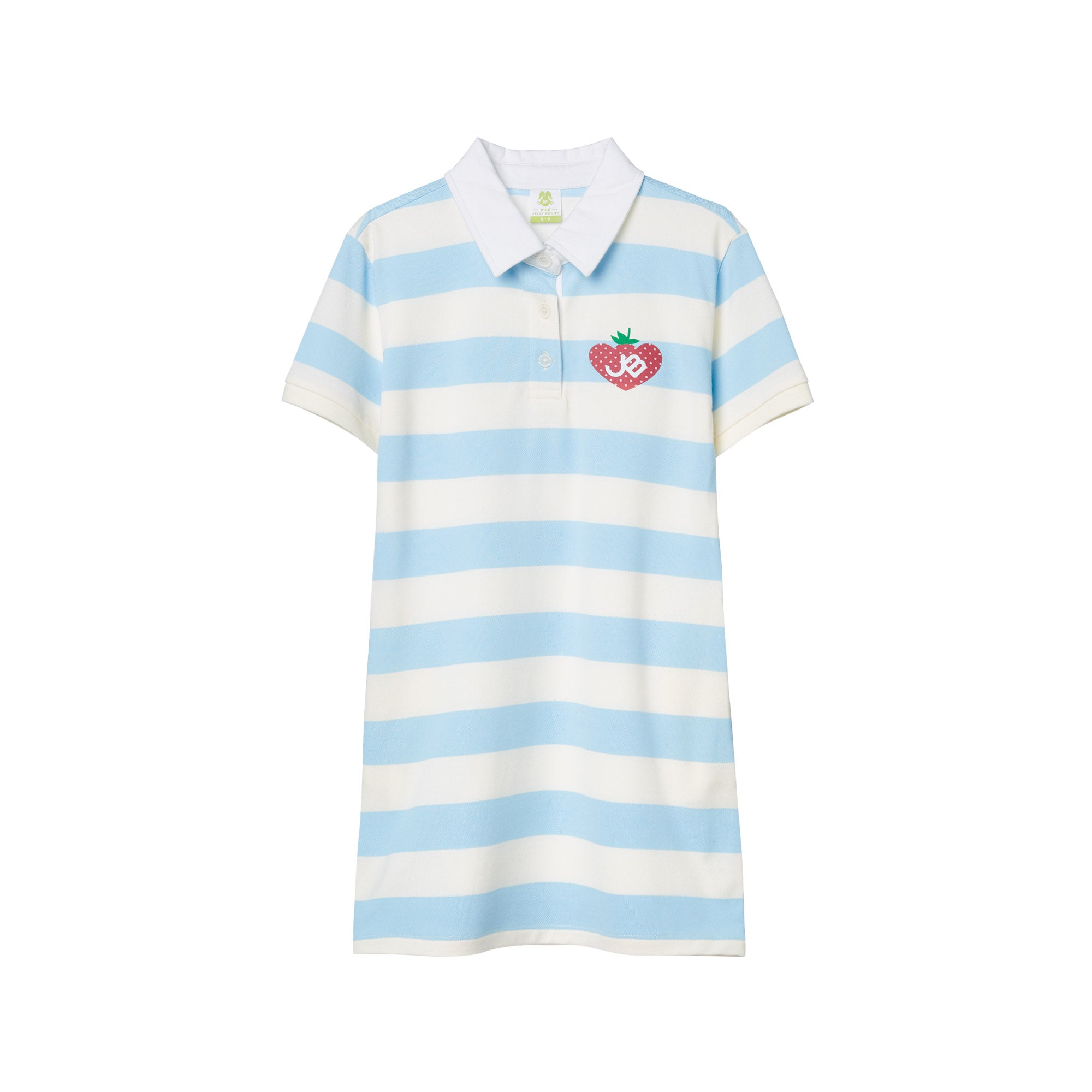 เดรสสั้นโปโลลายทาง สำหรับเด็กผู้หญิง Blue