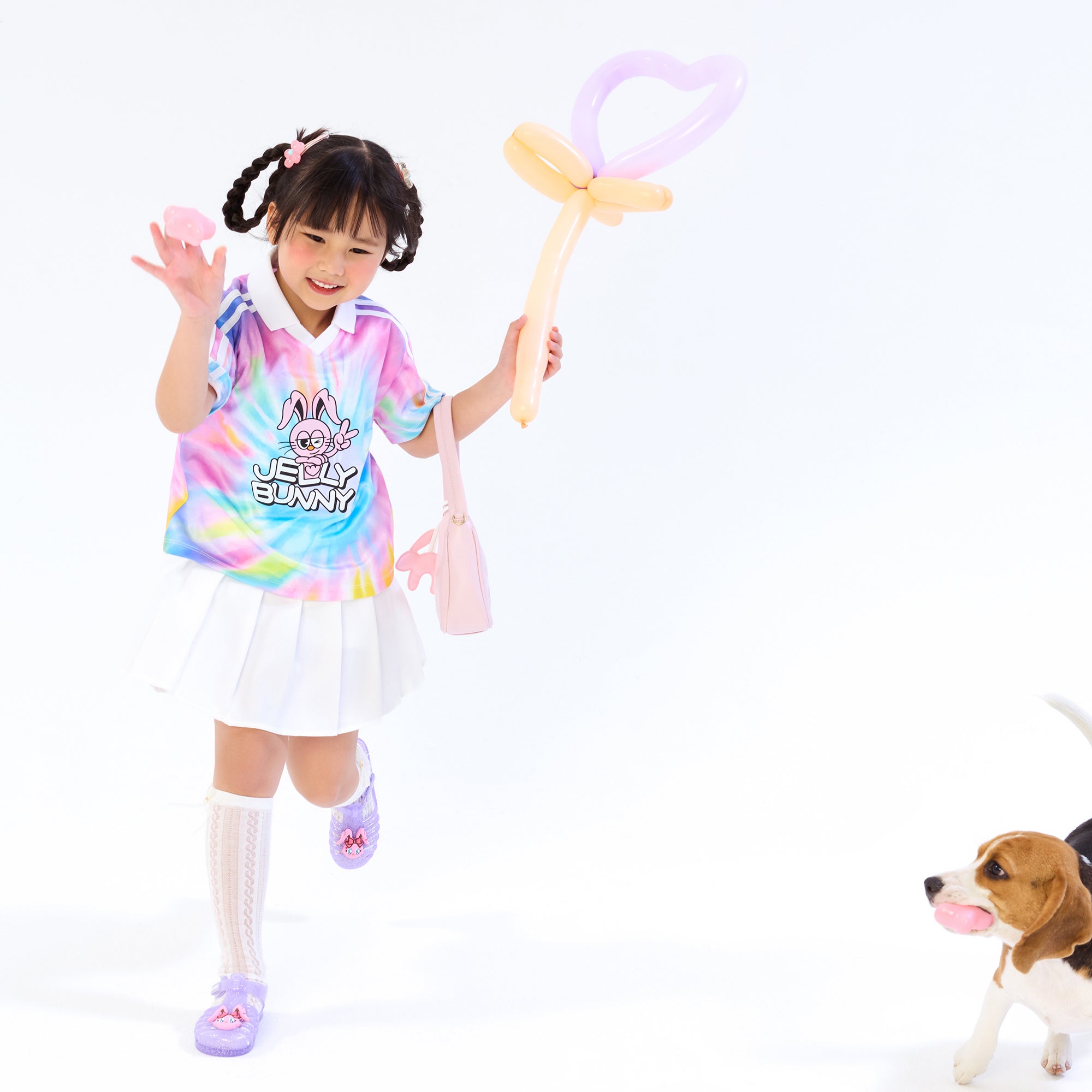 Jerme Tie-Die Football T-Shirt For Mini Girls Multi Color