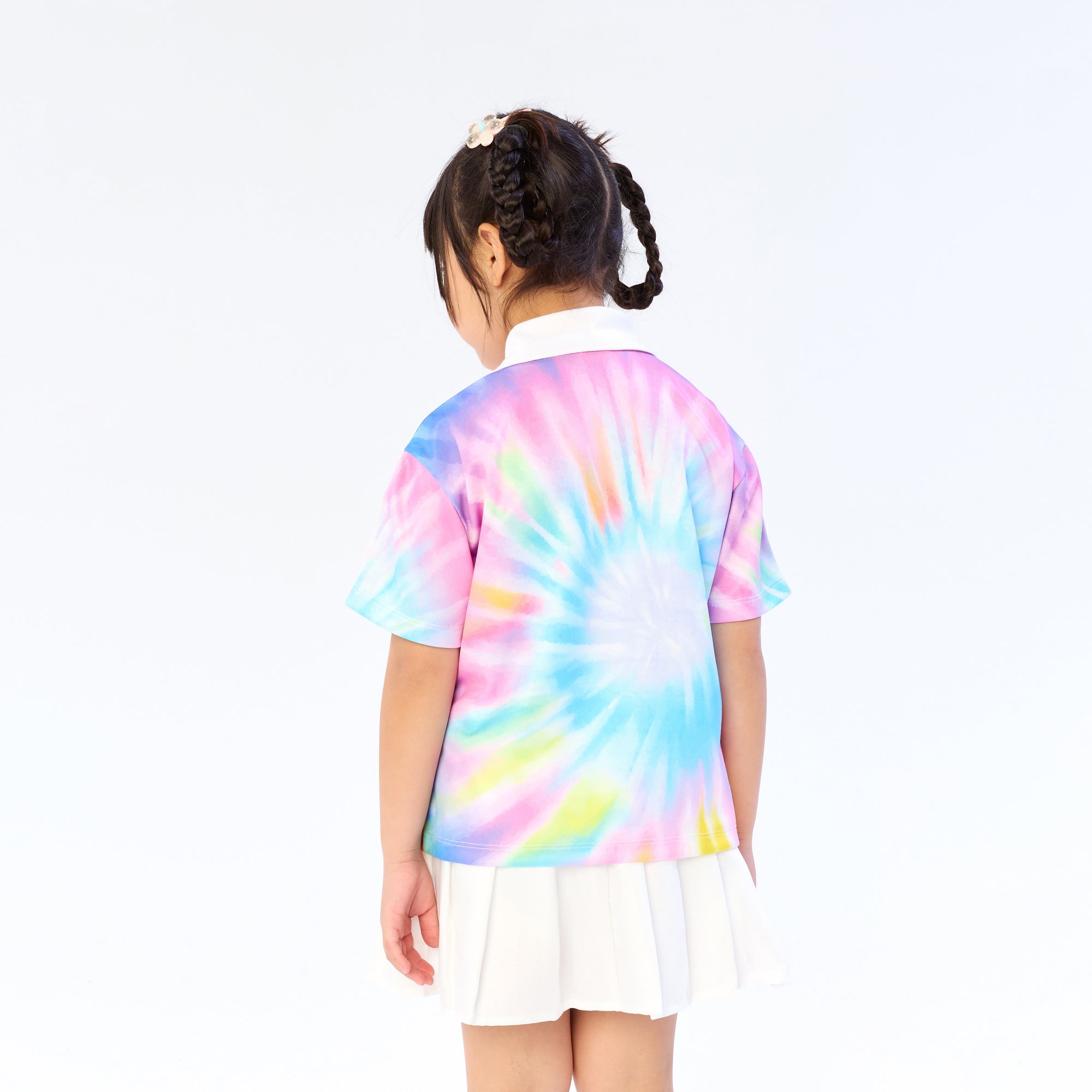 เสื้อฟุตบอลสีมัดย้อมพิมพ์ลาย สำหรับเด็กผู้หญิง Multi Color